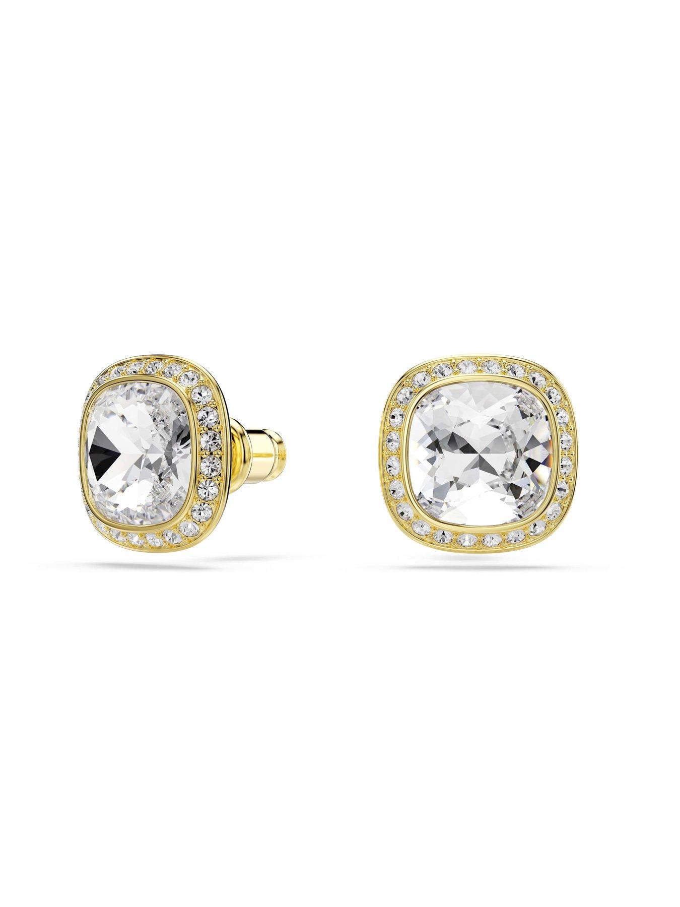 Image 2 of 5 of Swarovski Una Angelic Stud Earrings - Gold