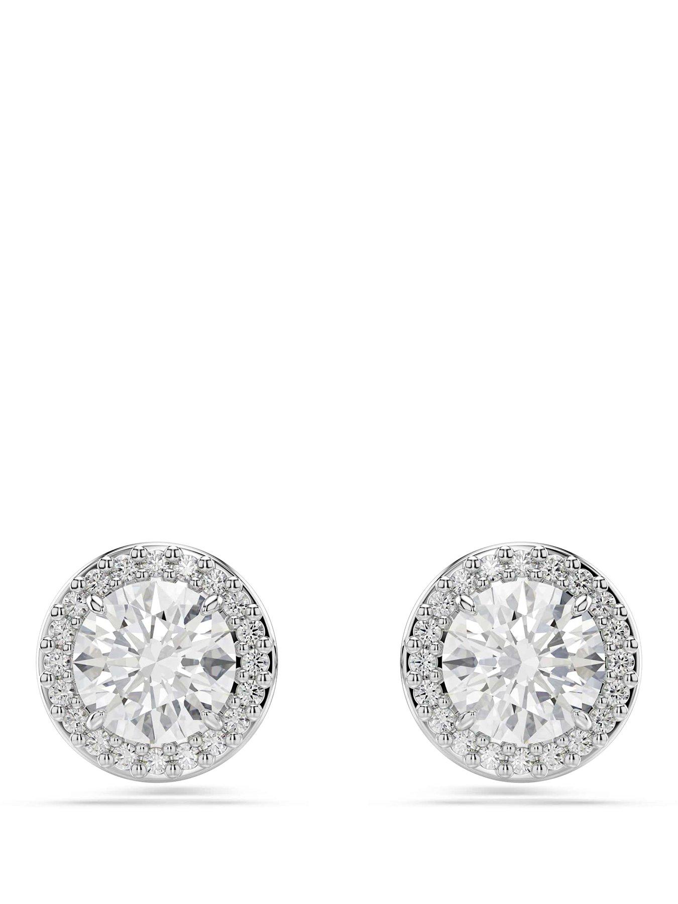 Swarovski Una Angelic Stud Earrings - Silver