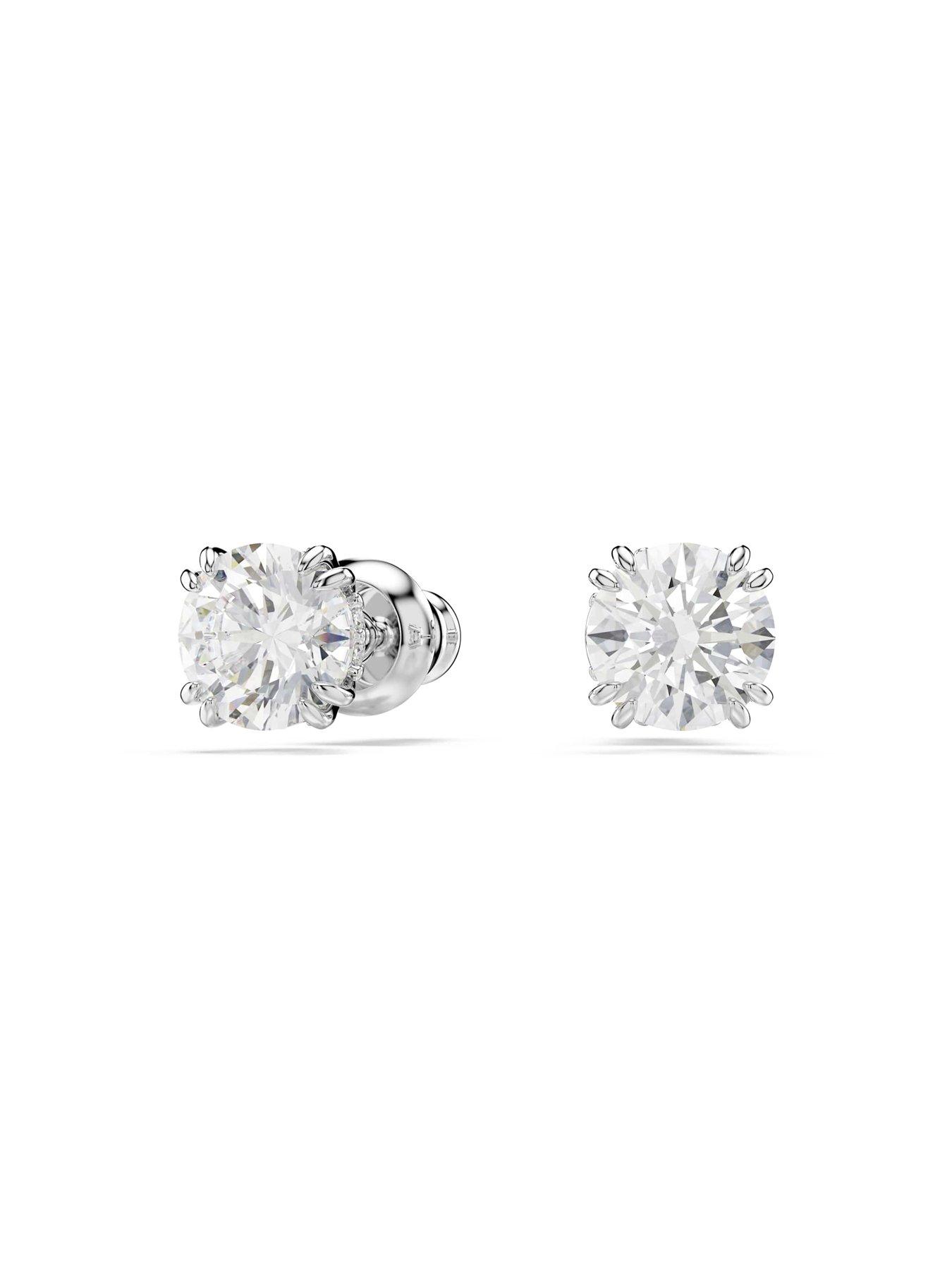 Image 2 of 5 of Swarovski Stilla Stud Earrings - Silver