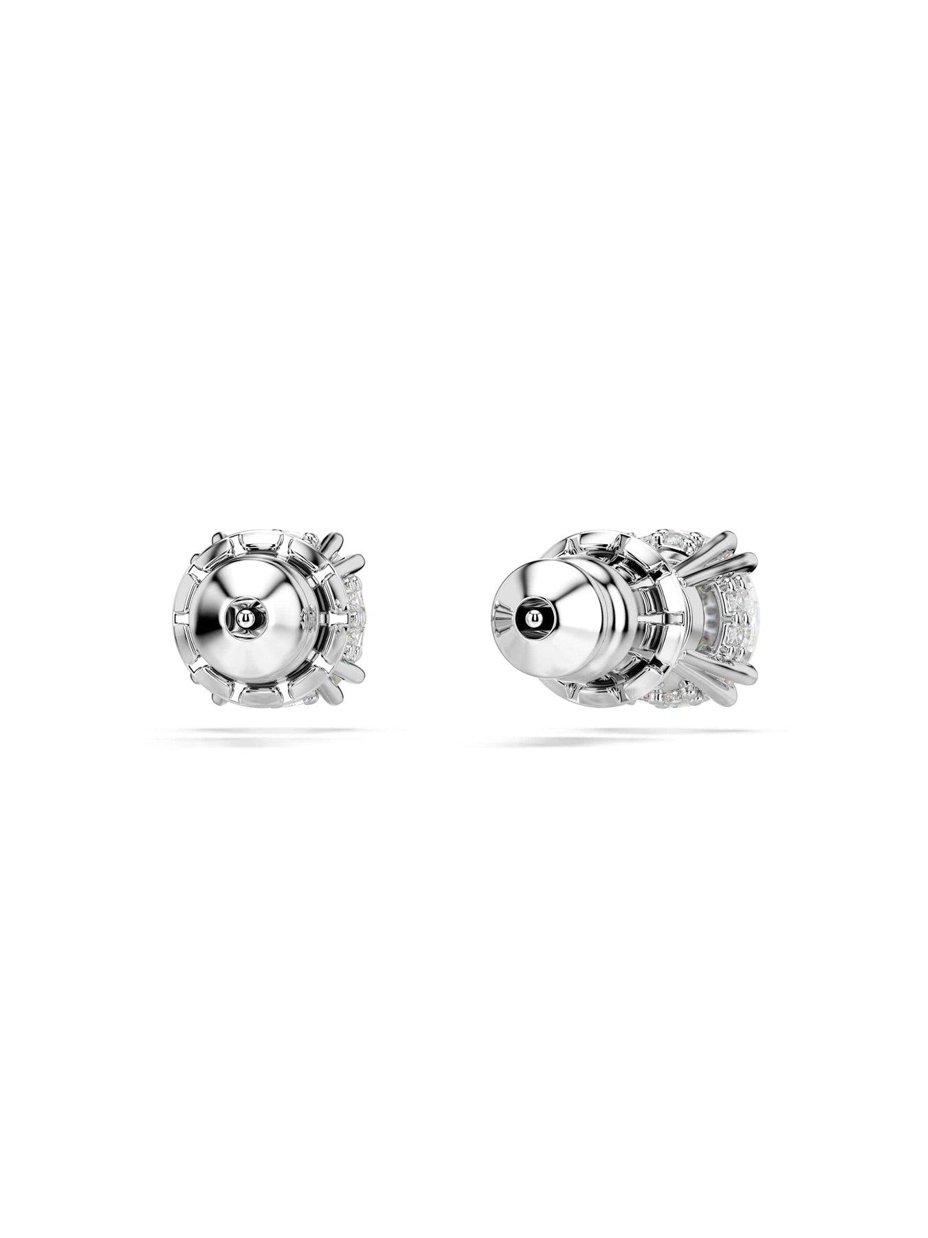Image 4 of 5 of Swarovski Stilla Stud Earrings - Silver