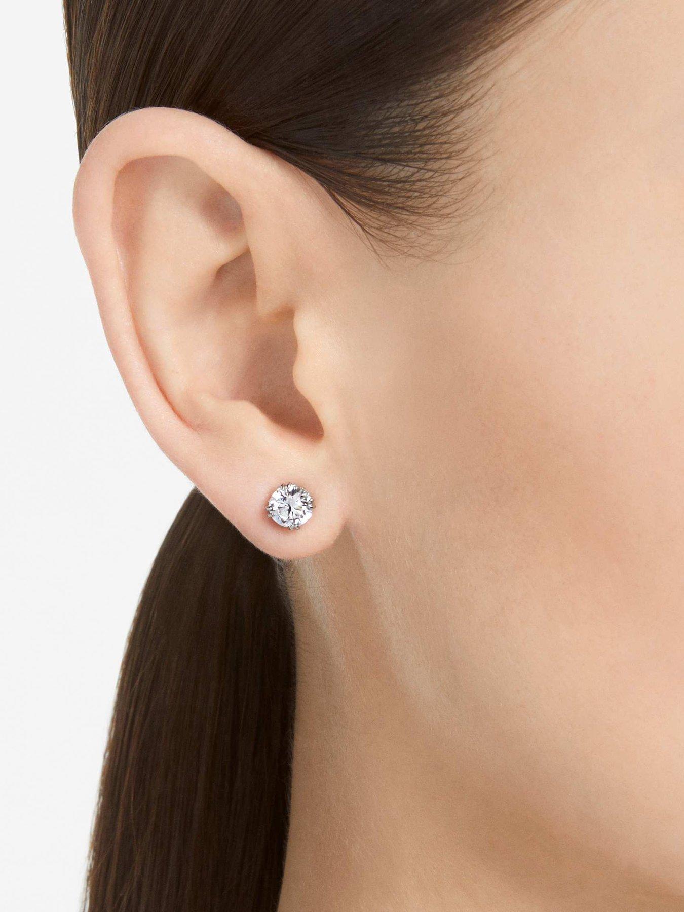 Image 5 of 5 of Swarovski Stilla Stud Earrings - Silver