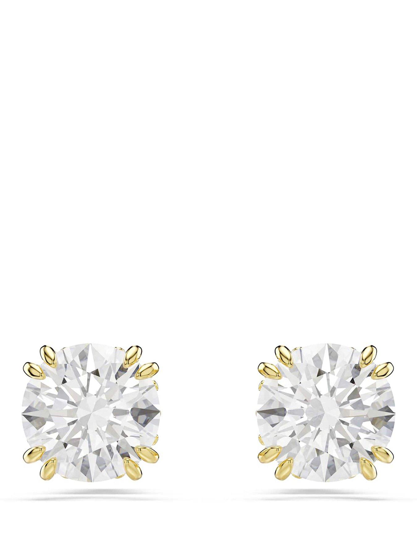 Swarovski Stilla Stud Earrings - Gold