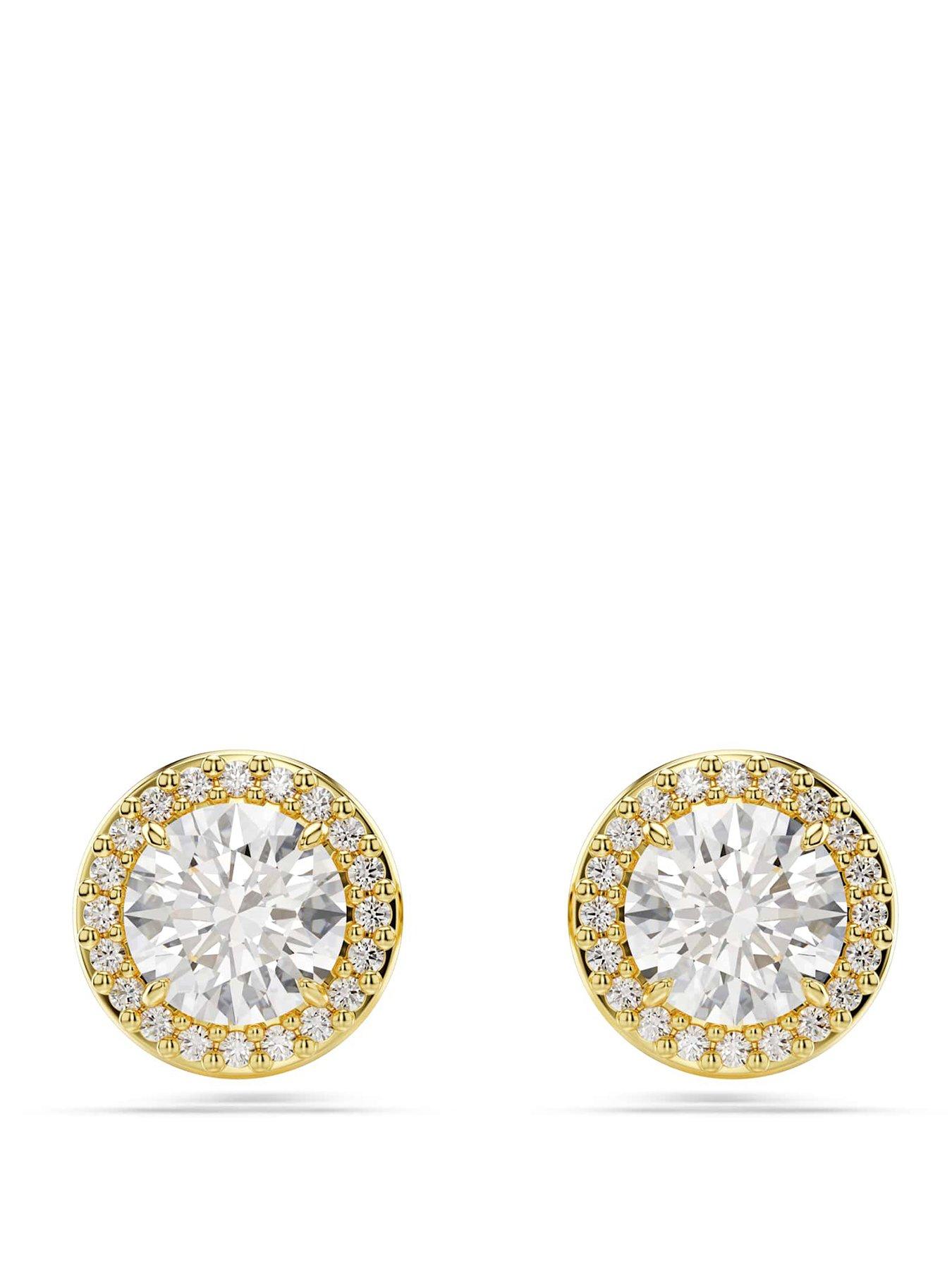 Swarovski Una Angelic Stud Earrings - Gold