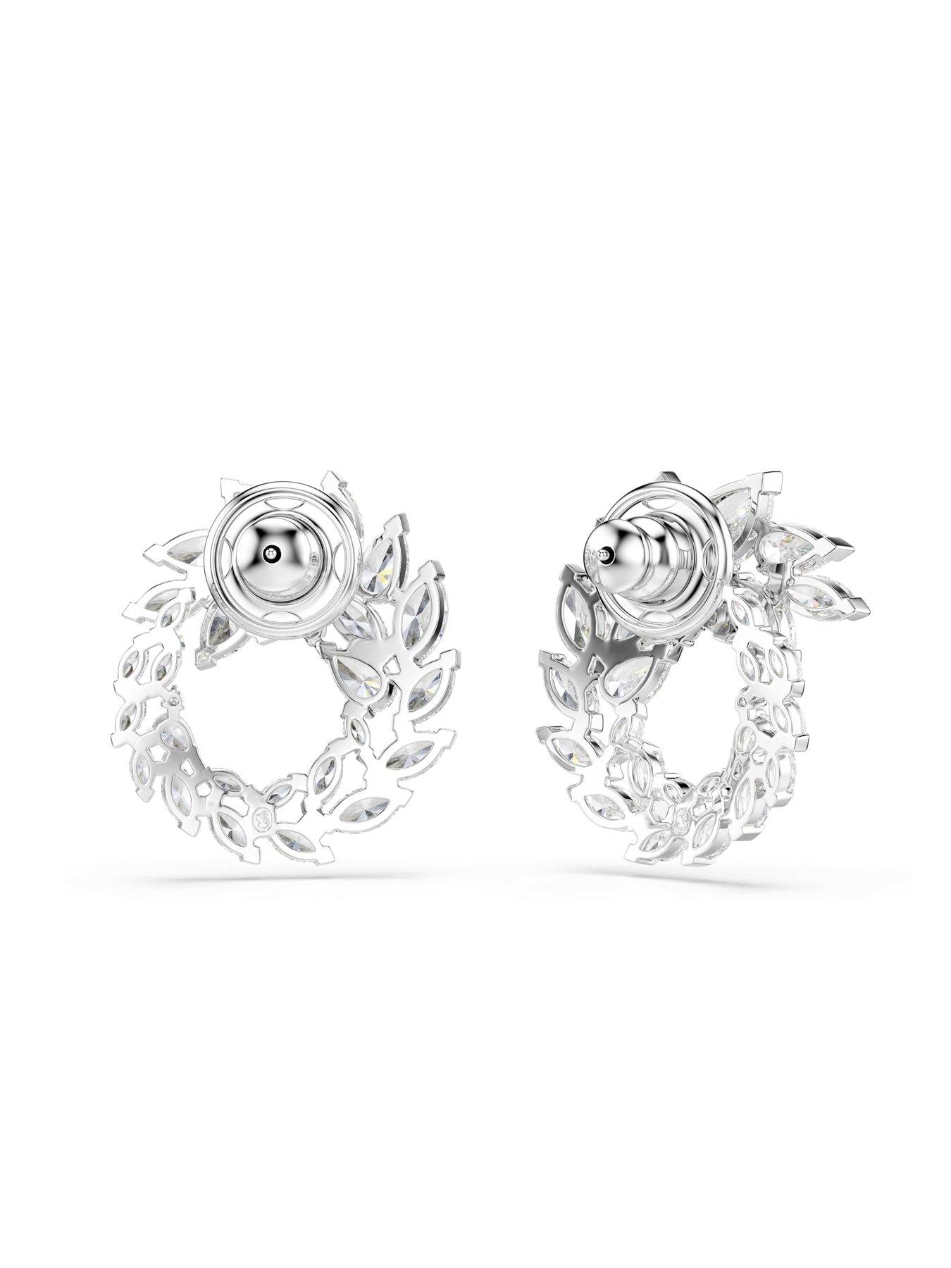 Image 4 of 5 of Swarovski Mesmera Hoop Earrings - Silver