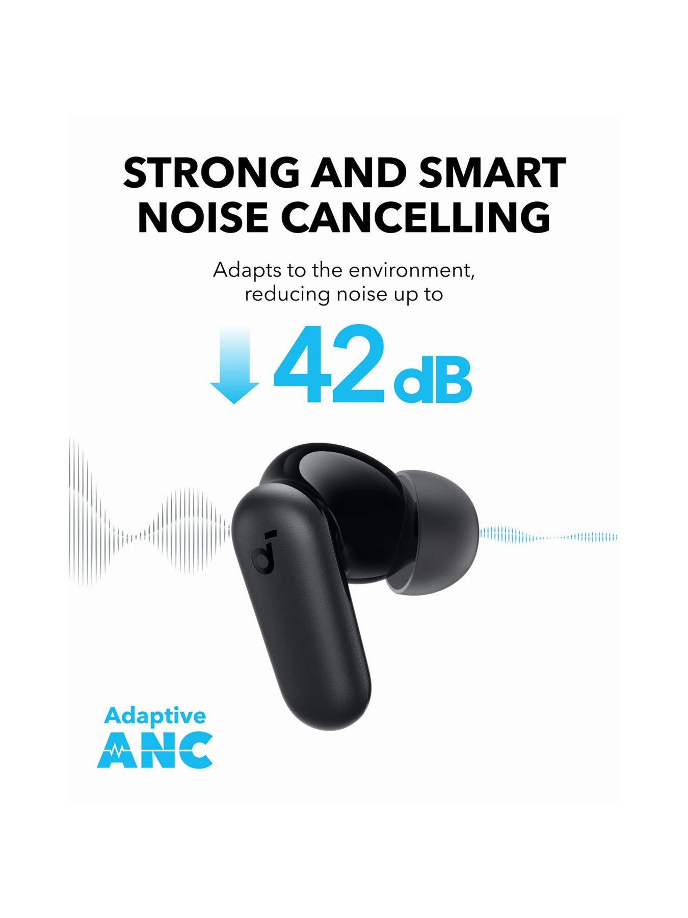 Image 3 of 7 of Soundcore R60i Wireless Noise-Cancelling Earbuds, Black