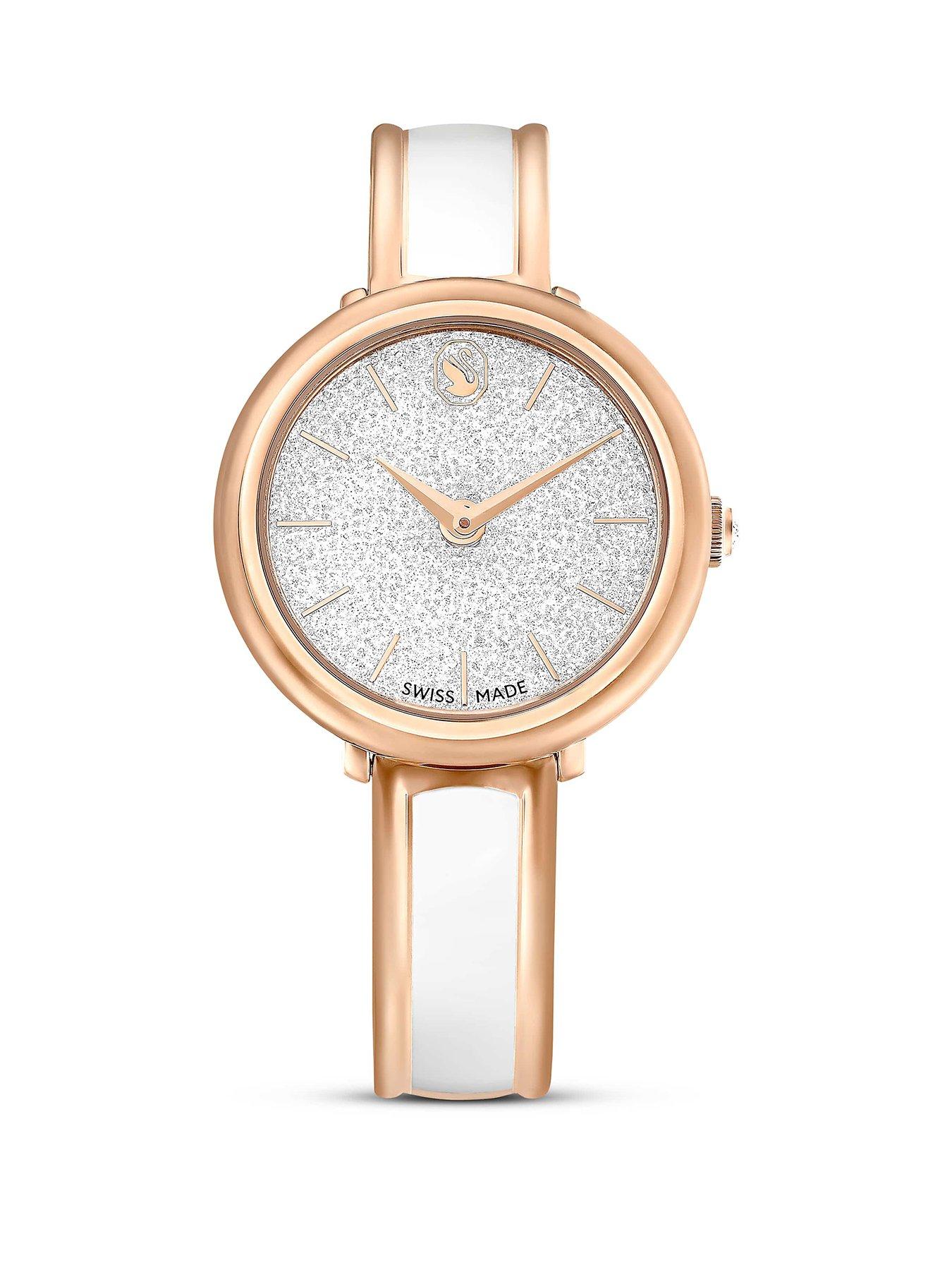 Swarovski Crystalline Bangle Watch - Rose Gold