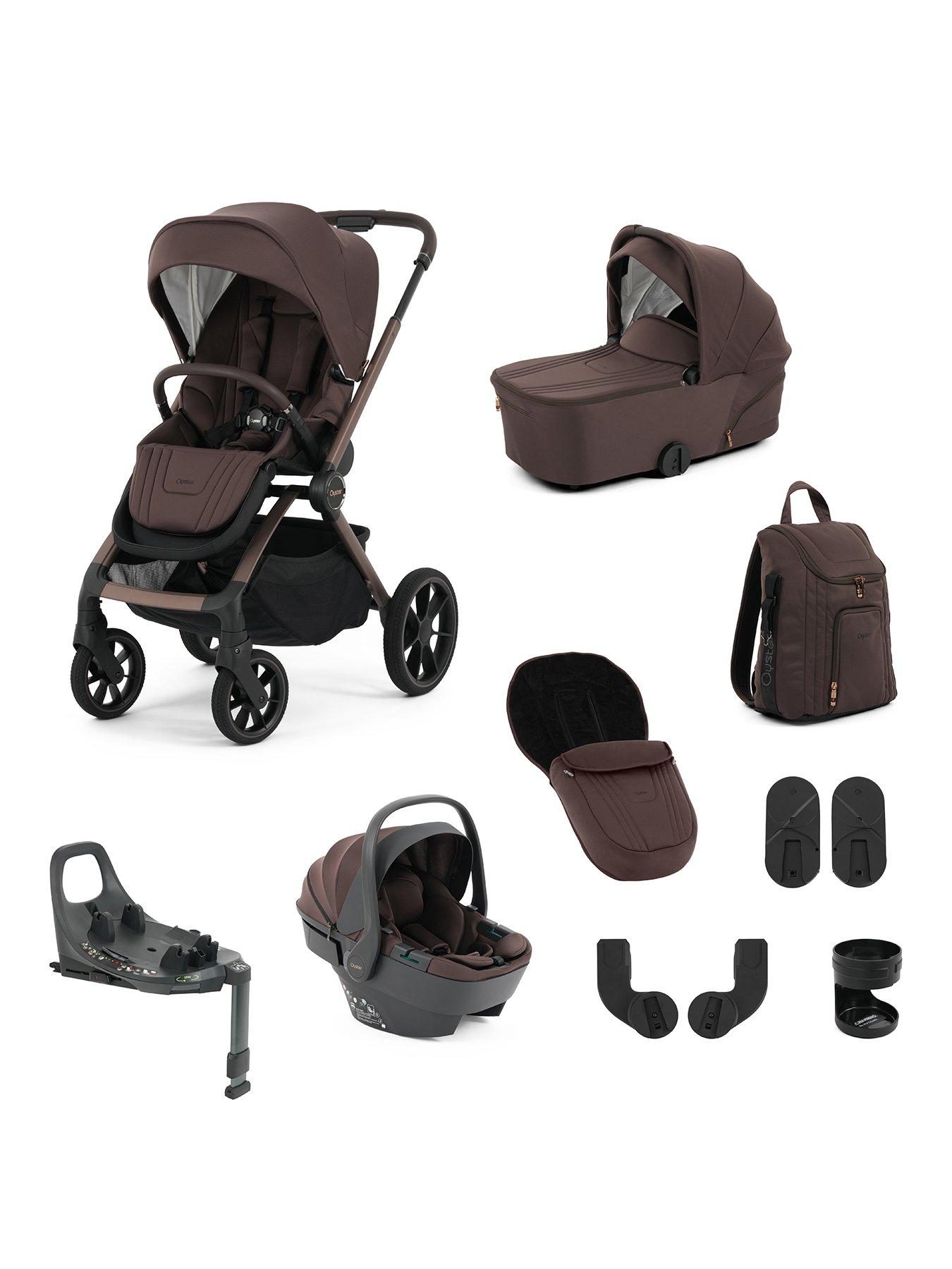 Image 1 of 7 of Oyster Vee Pushchair 360 Spin Bundle - Chocolate