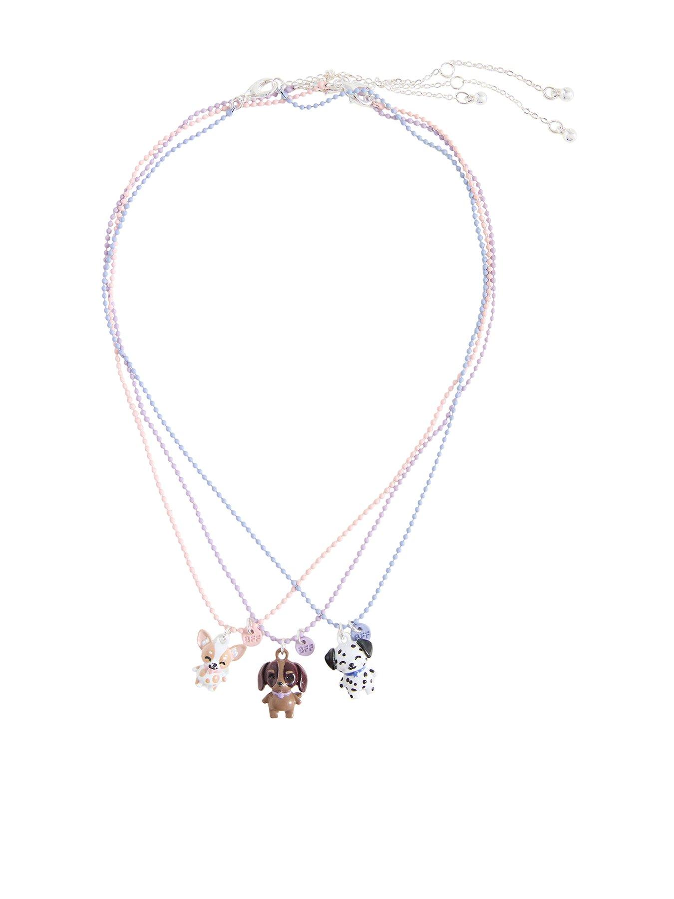 Image 1 of 3 of Mango Girls 3 Pack Dog Necklaces - Purple