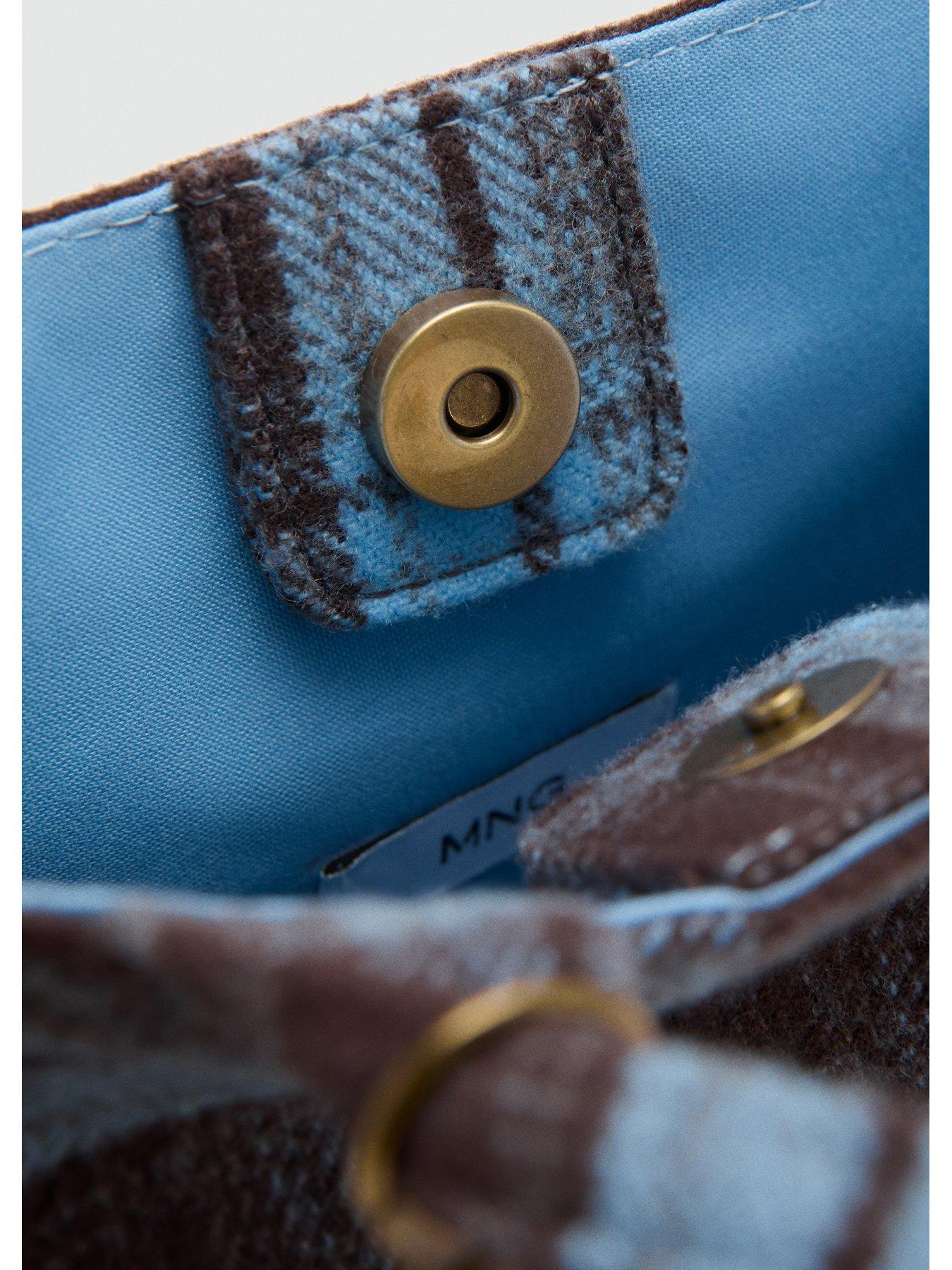 Image 3 of 4 of Mango Girls Bear Check Bag - Brown
