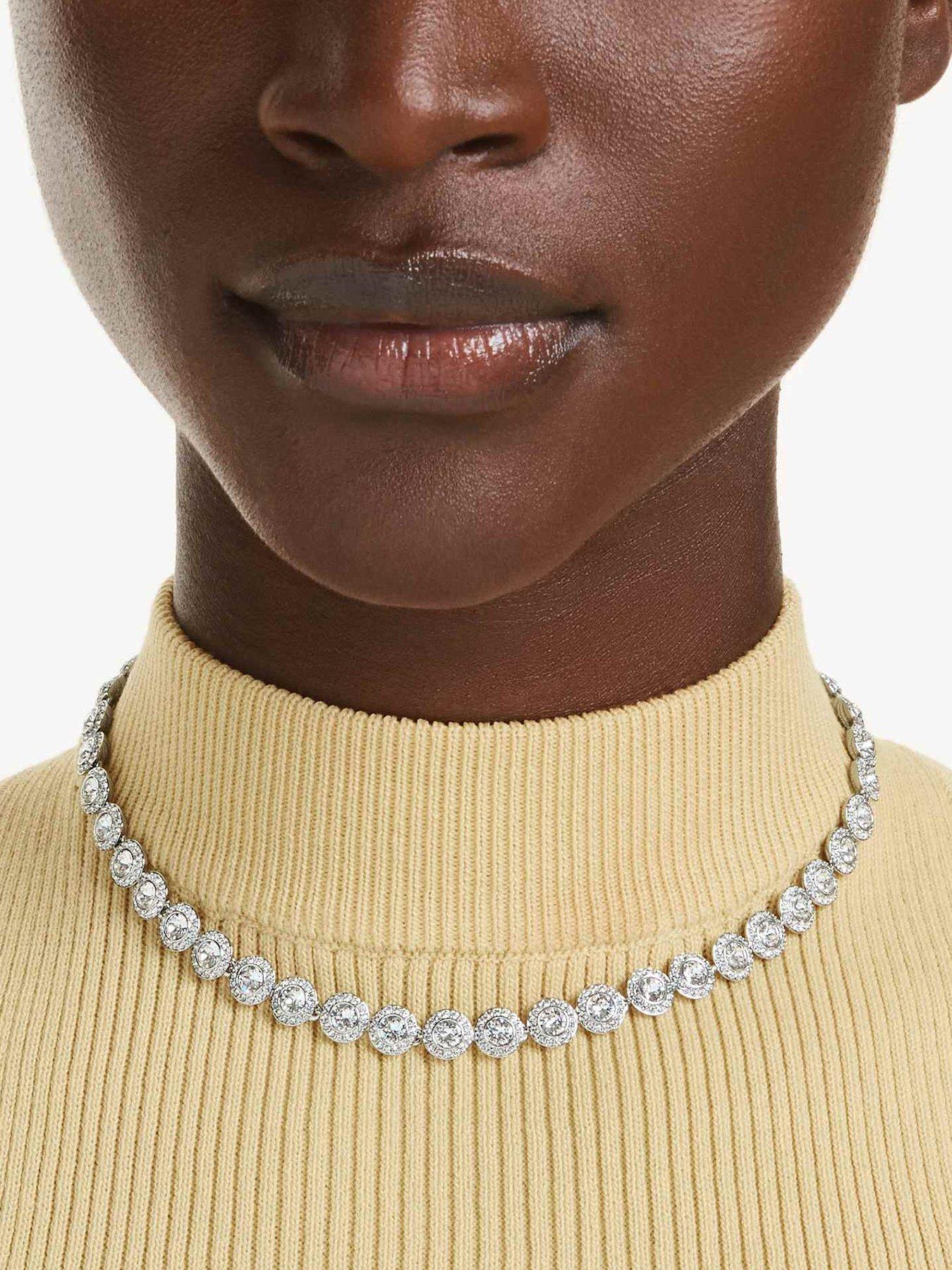Image 1 of 6 of Swarovski Una Angelic Necklace - Silver