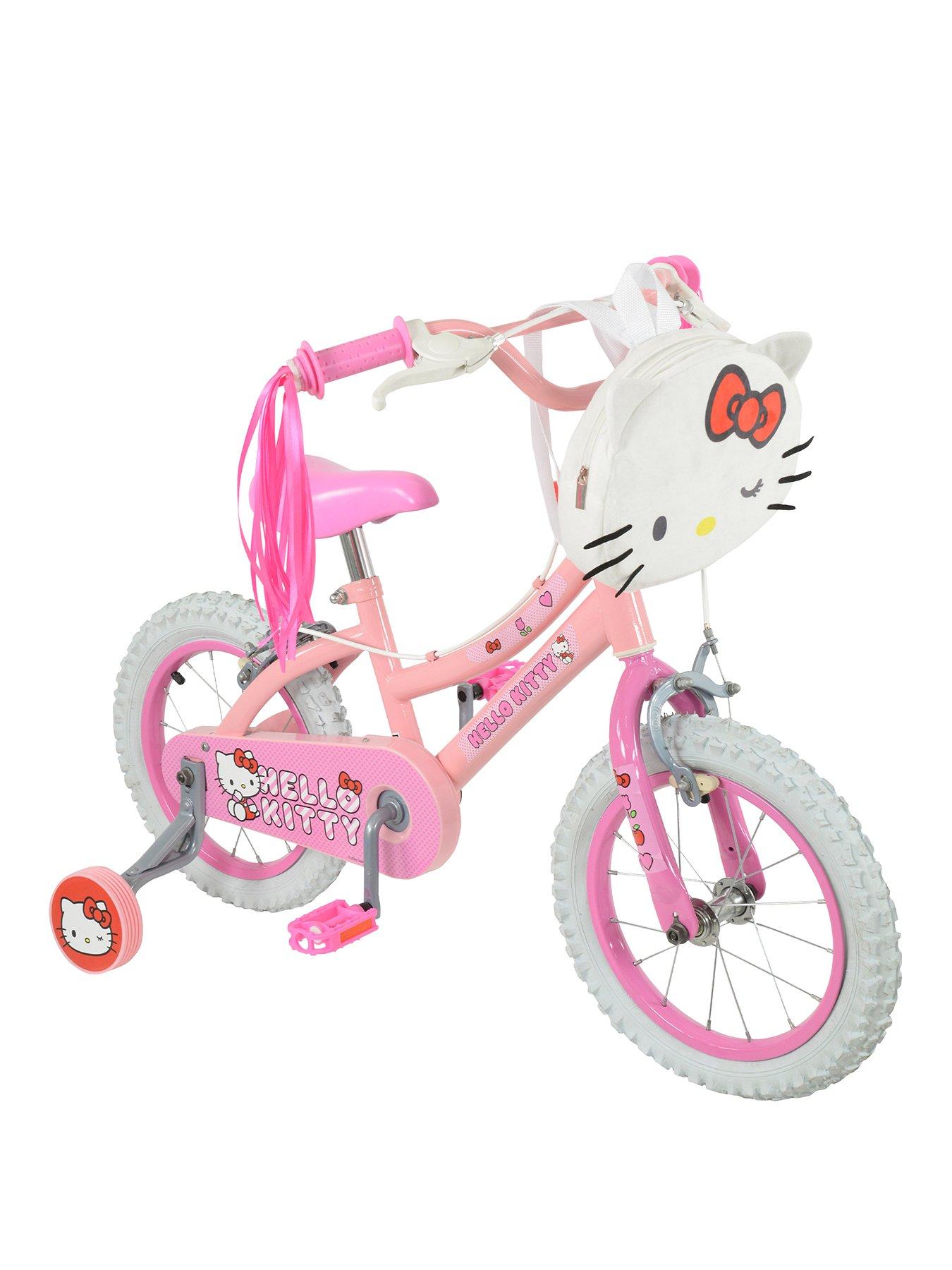 Hello Kitty 14" Squishle Bike With Backpack And Tassles