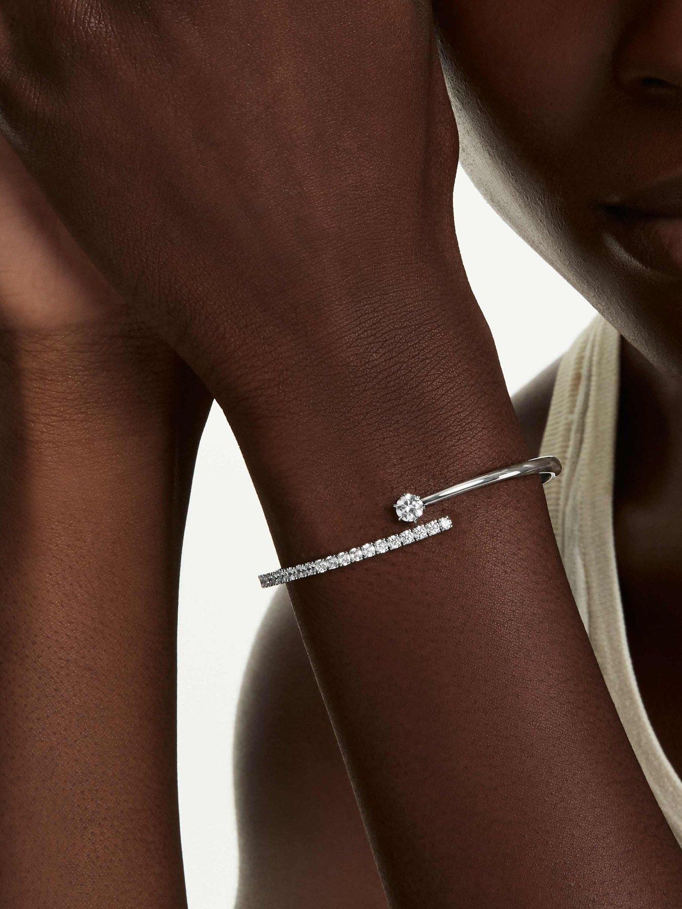 Image 2 of 5 of Swarovski Matrix Bangle - Silver