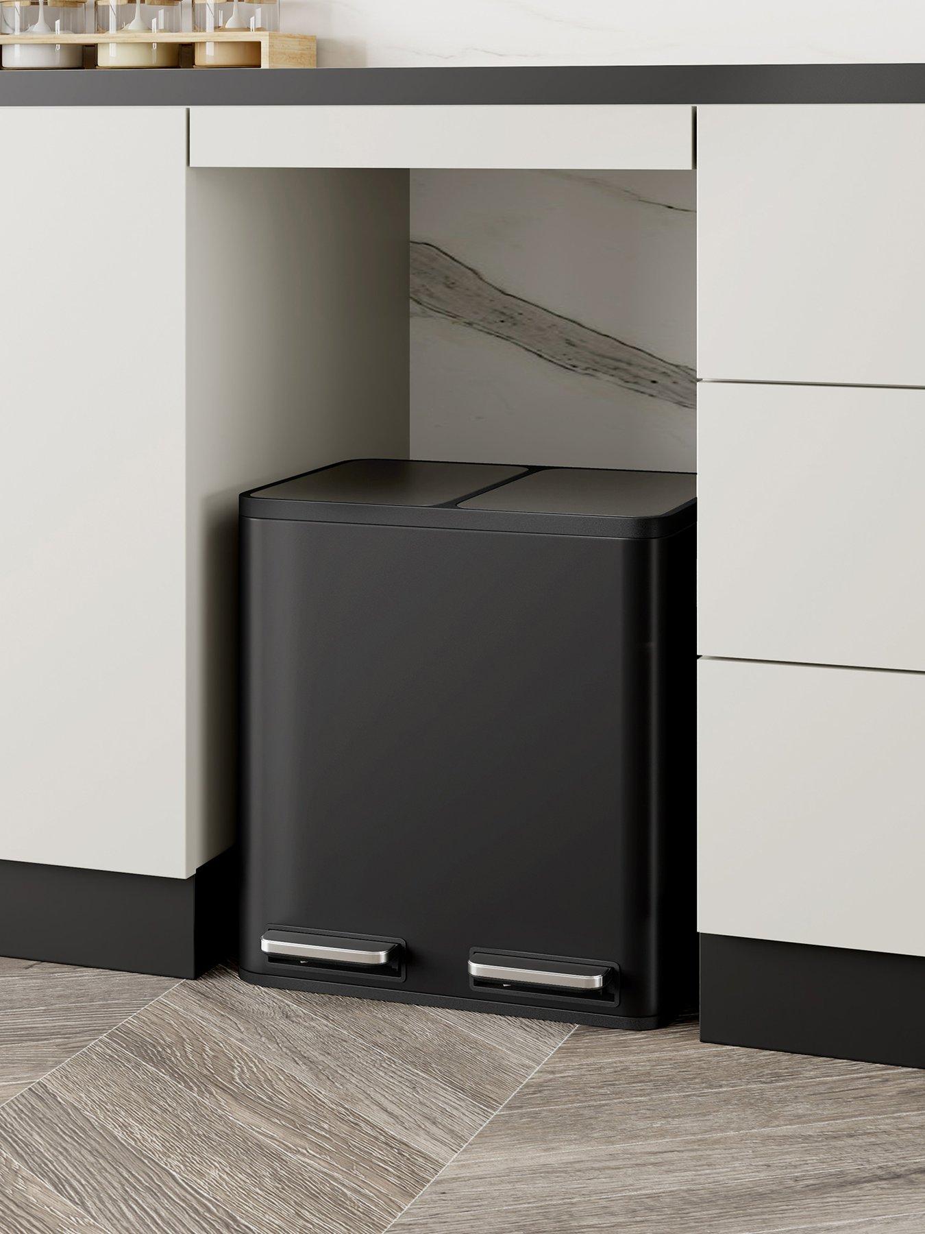 Vonshef 30l Matte Black Double Bin