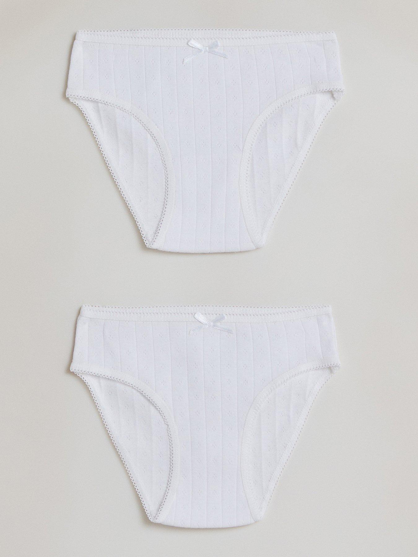 Mango Younger Girls 2 Pack Knickers - White