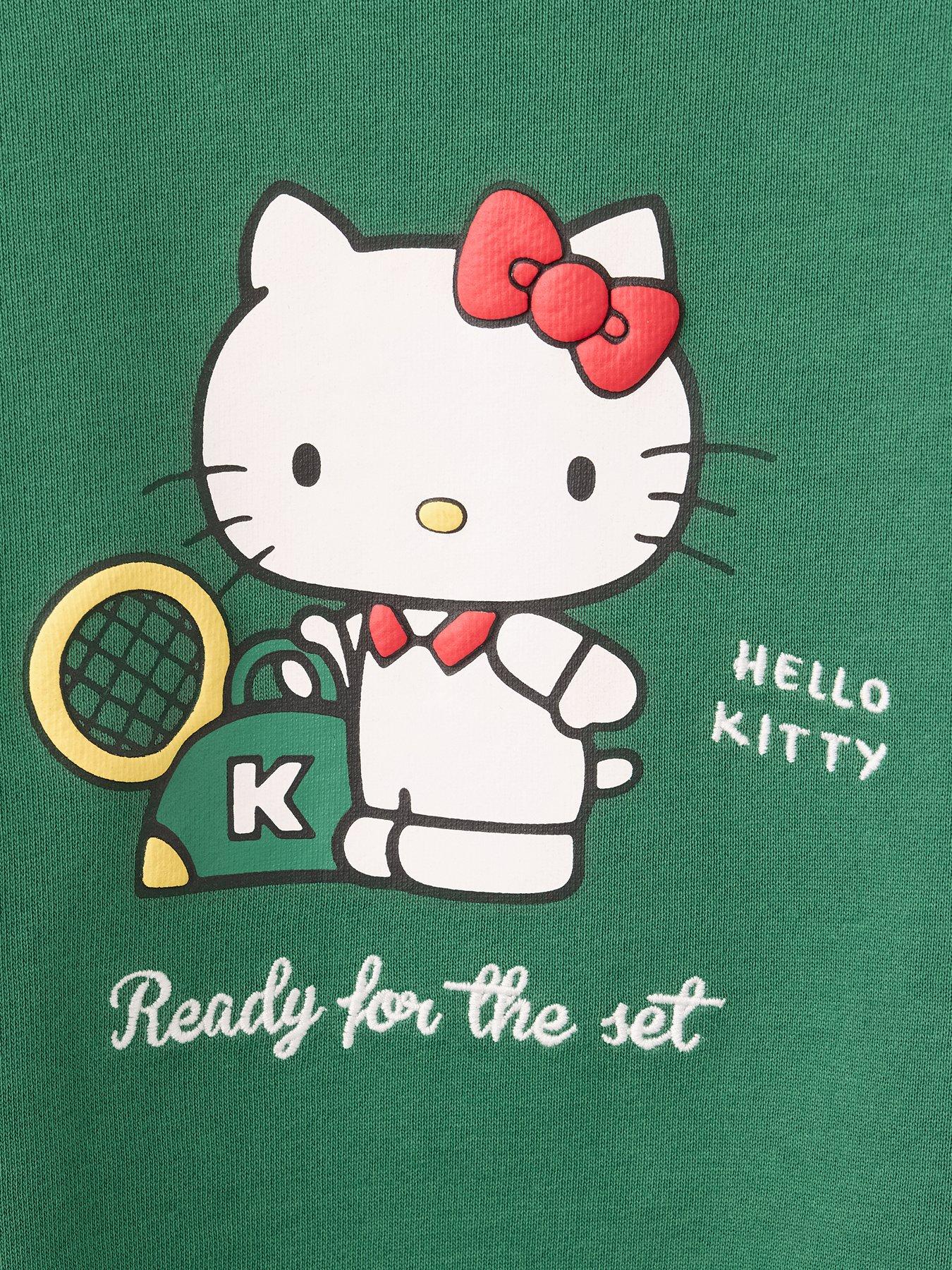 Image 4 of 5 of Mango Younger Girls Hello Kitty Tennis Sweatshirt - Green