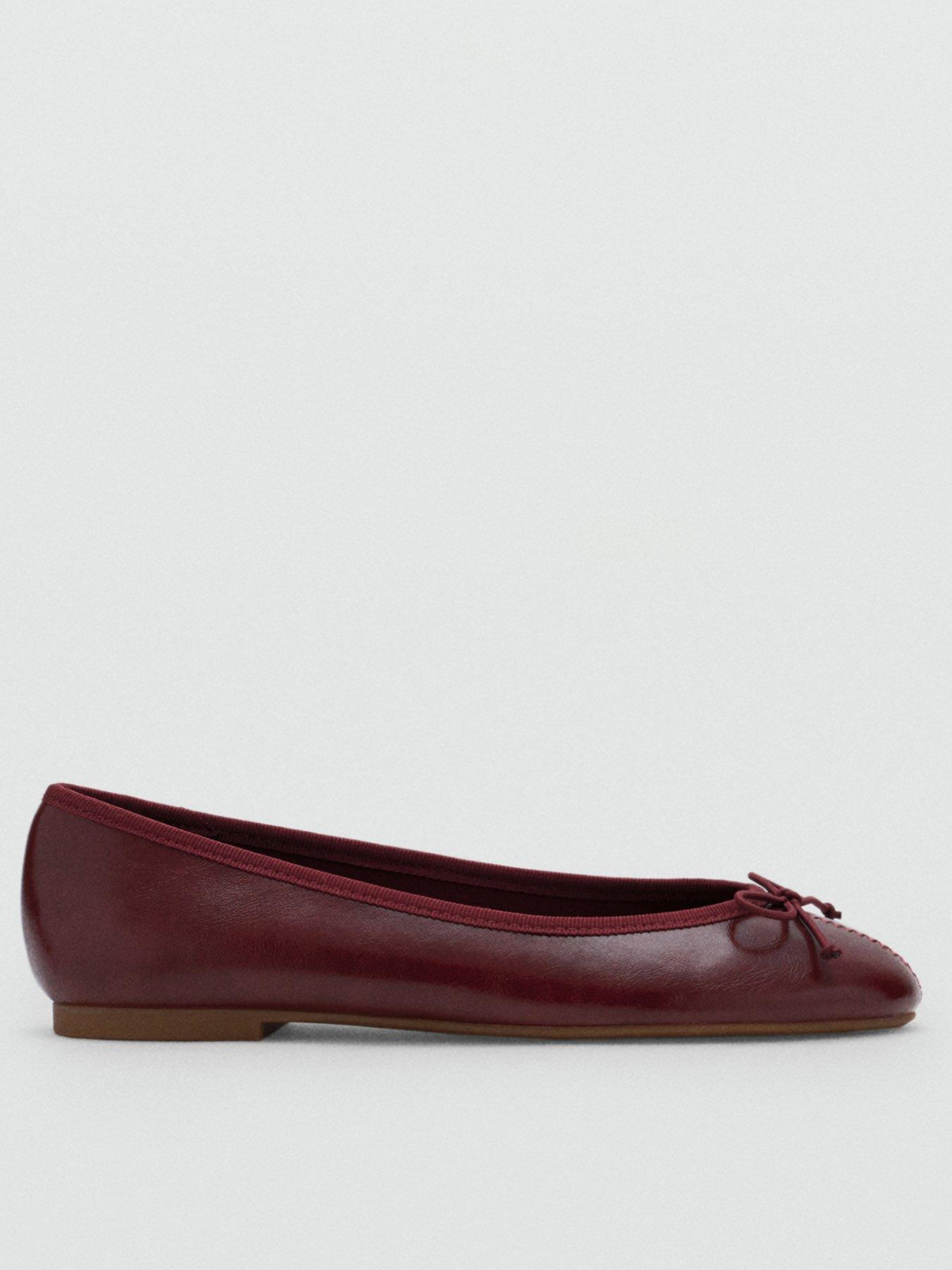 Mango Girls Bow Ballet Pumps - Red
