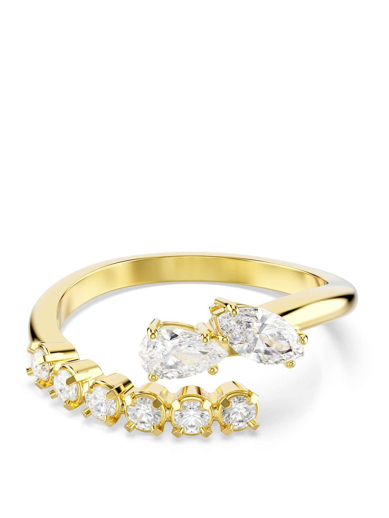 Swarovski Mesmera Open Cuff Ring - Gold