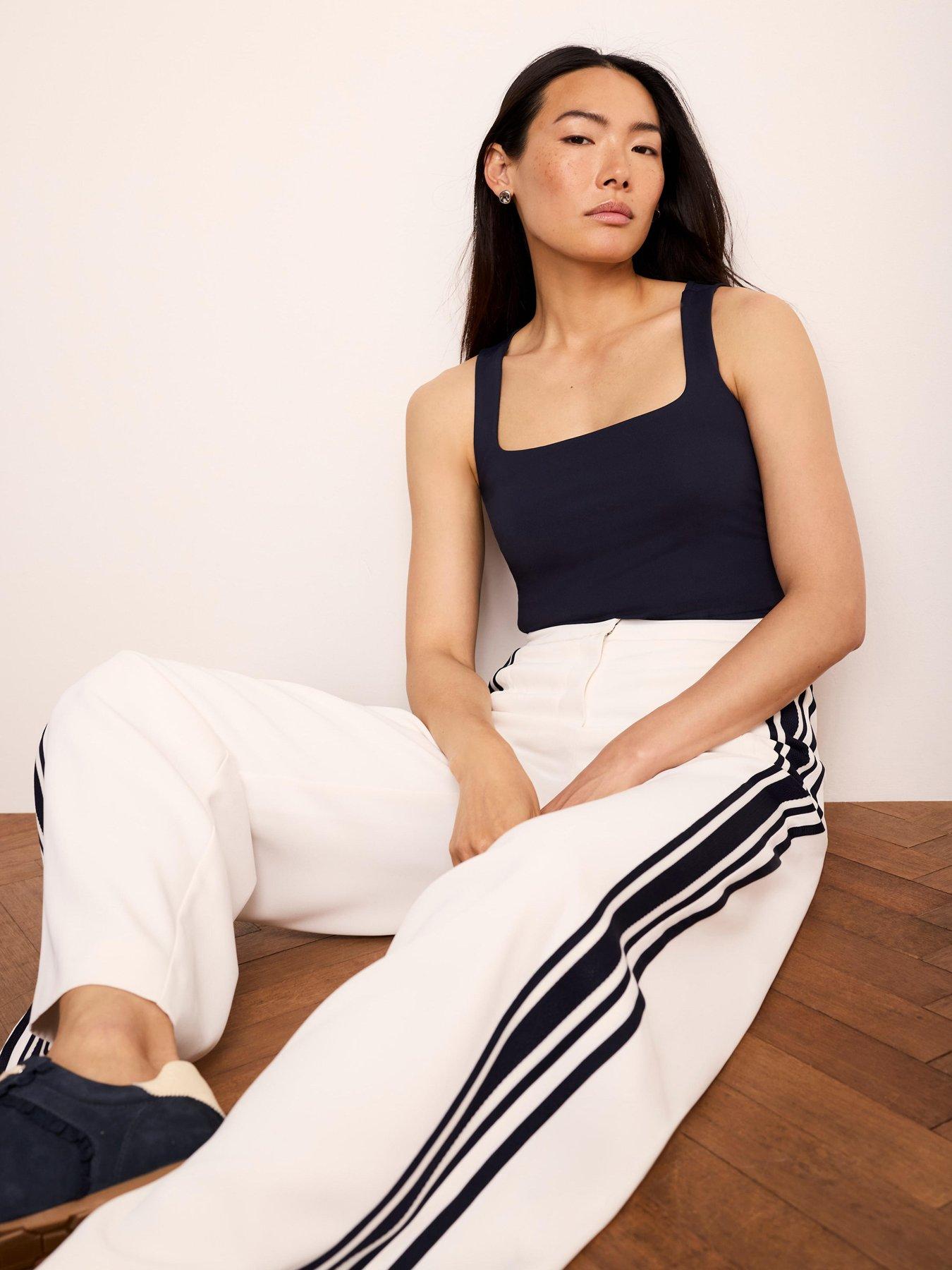 Mint Velvet Scoop Neck Layering Vest Top - Blue