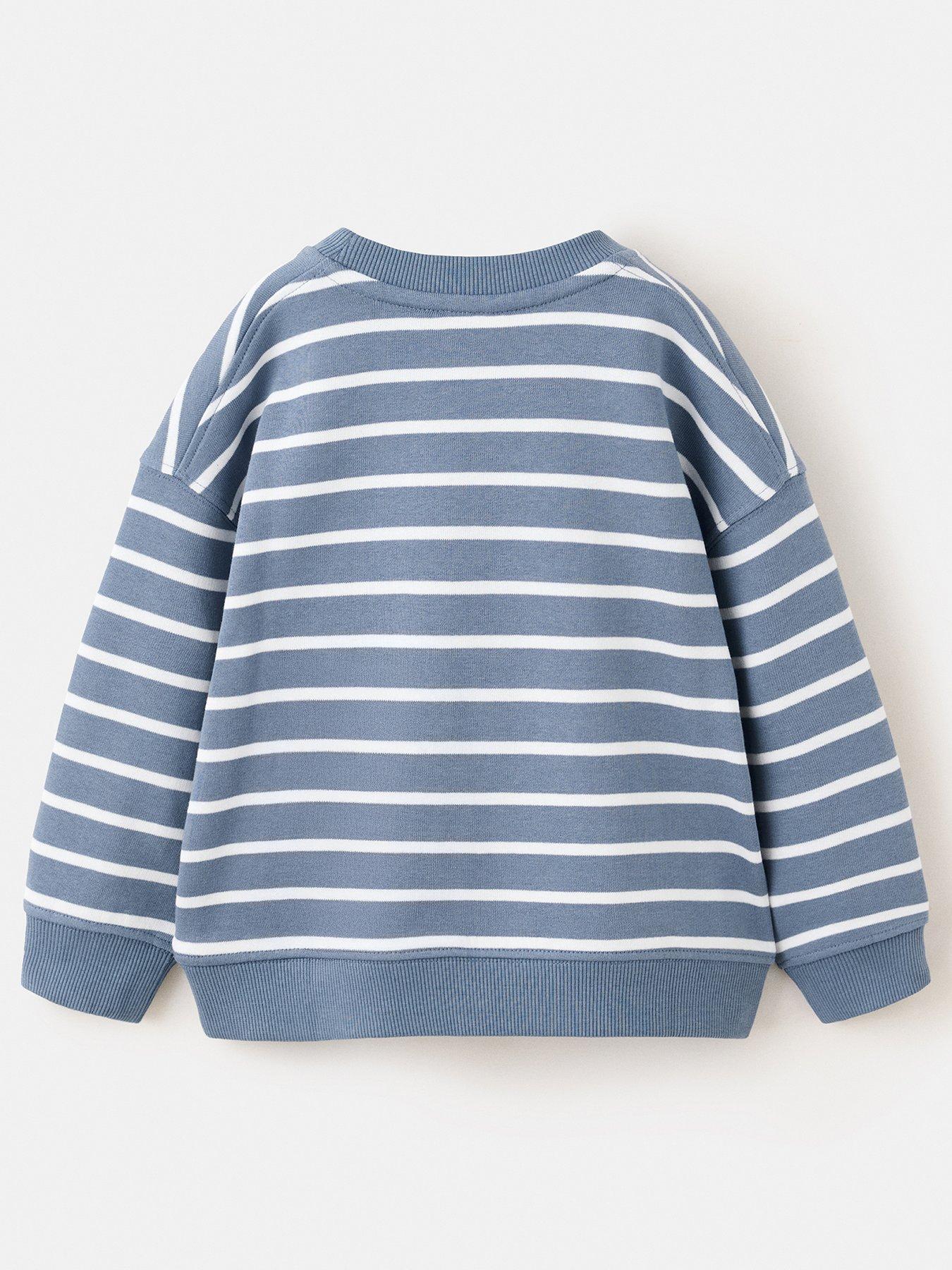 Image 3 of 5 of Mango Younger Boys Dog Stripe Sweatshirt - Blue