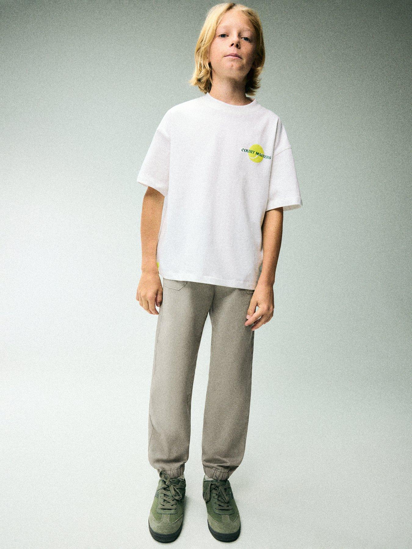 Mango Boys' Pull On Cargo Joggers - Light Khaki