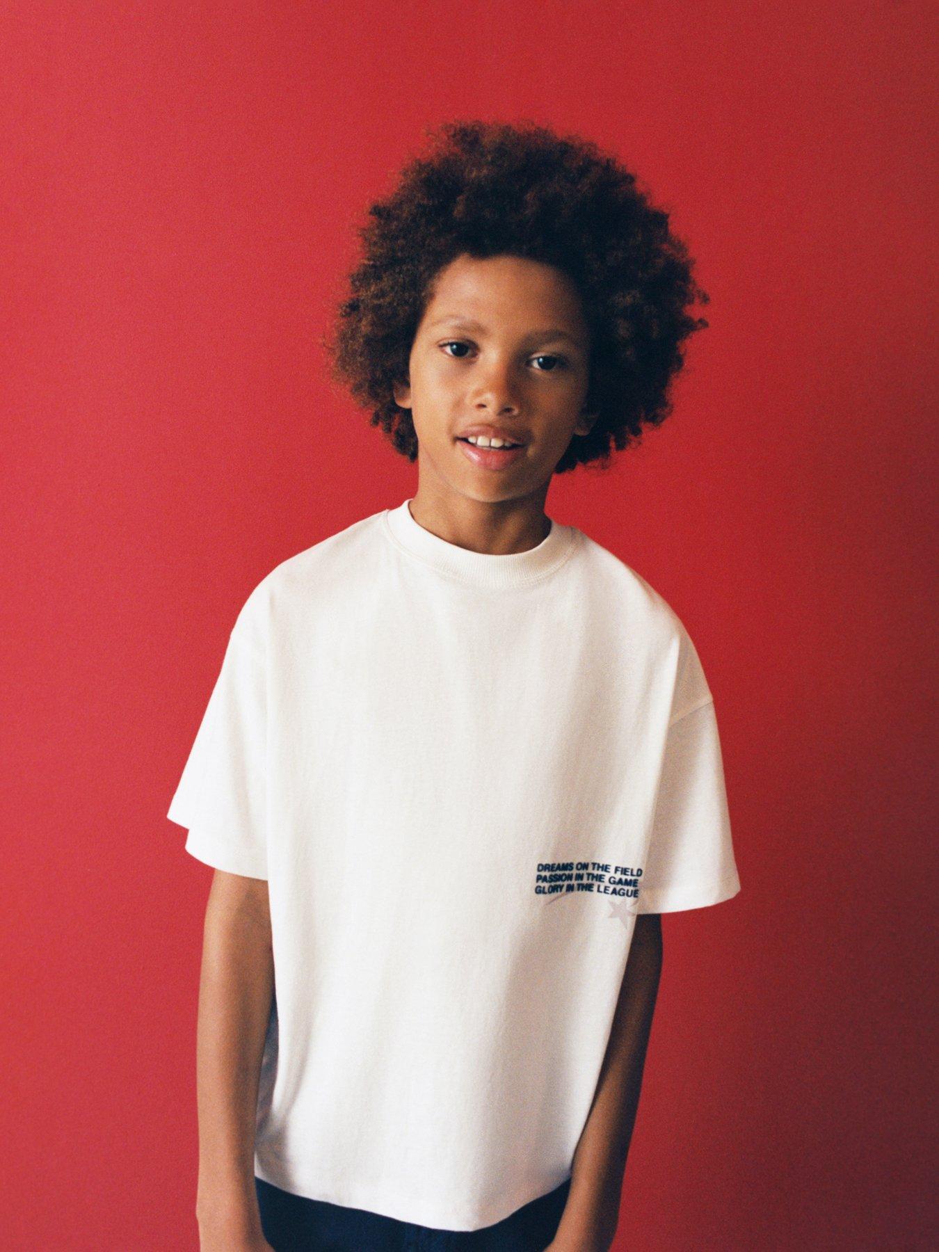 Mango Boys Printed Short Sleeve T-Shirt - White
