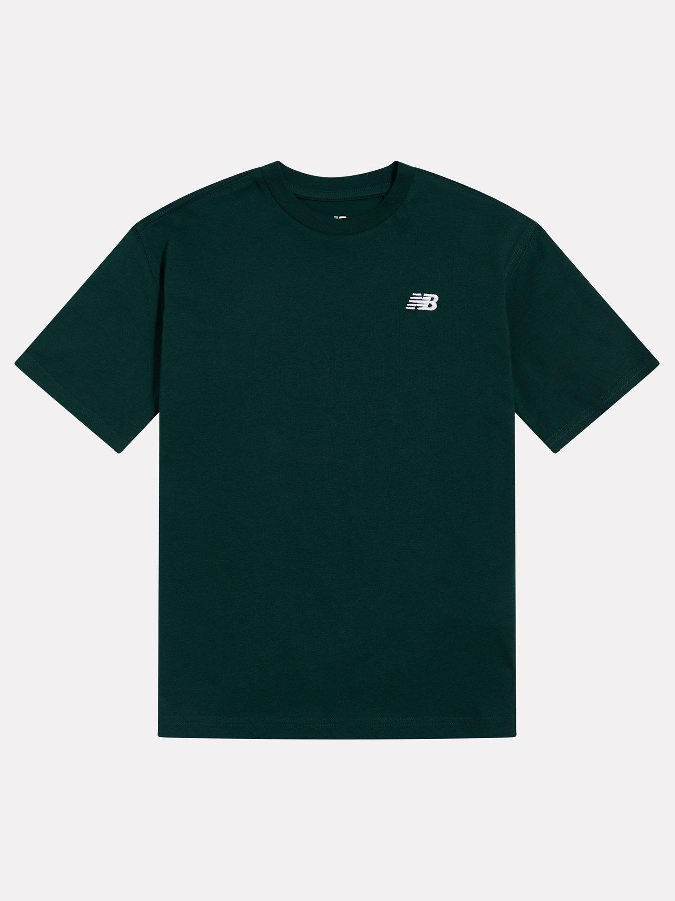 New Balance Junior Boys Jersey Small Logo T-Shirt - Green