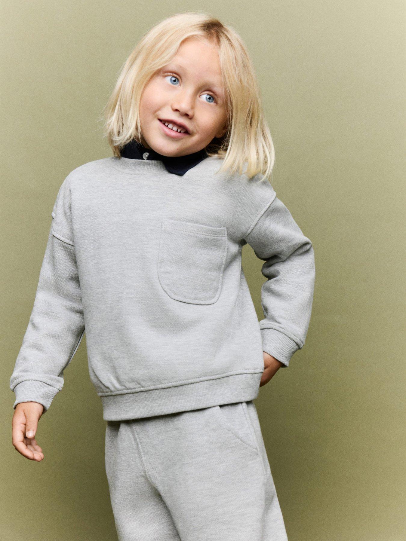 Mango Younger Boys Co-ord Sweat - Grey