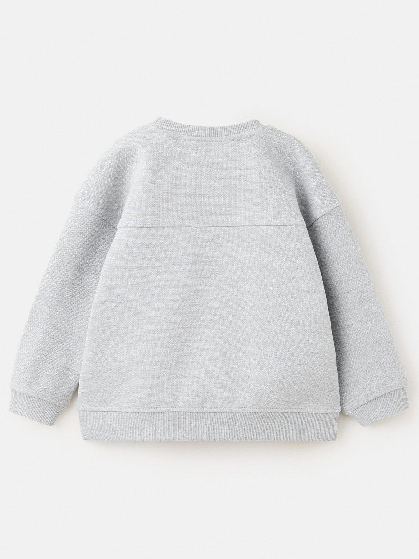 Image 3 of 5 of Mango Boys Co-ord Crew Neck Cotton-Rich Sweatshirt - Grey
