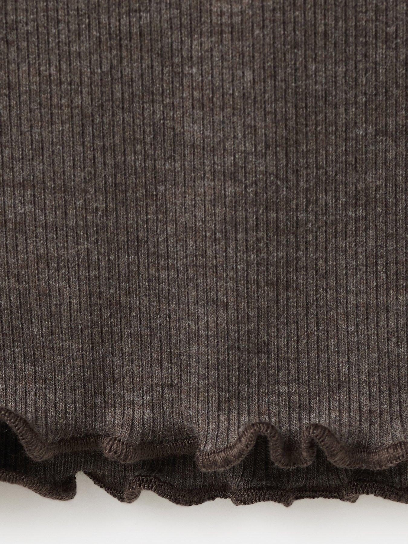 Image 3 of 4 of Mango Younger Girls Ribbed Trousers - Brown