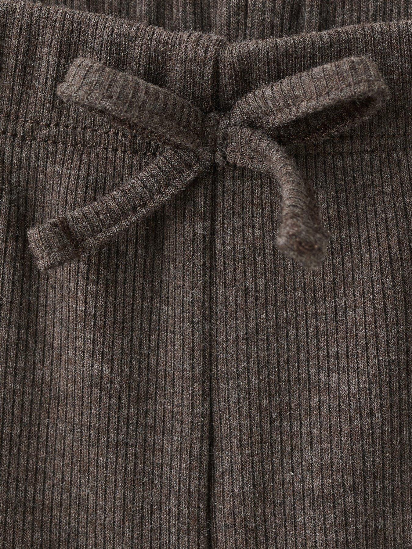 Image 4 of 4 of Mango Younger Girls Ribbed Trousers - Brown
