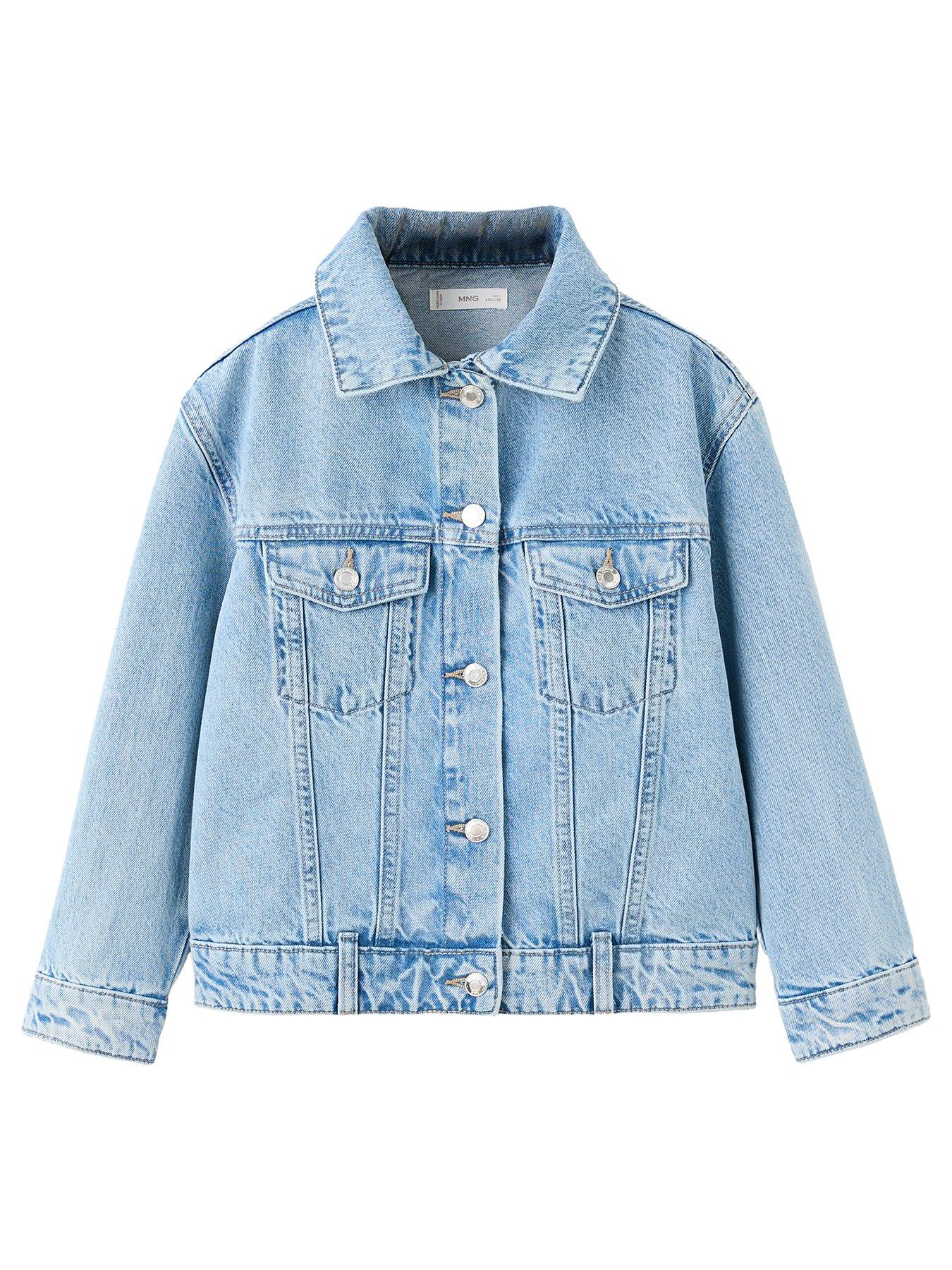 Mango Girls Alice Denim Jacket - Light Blue