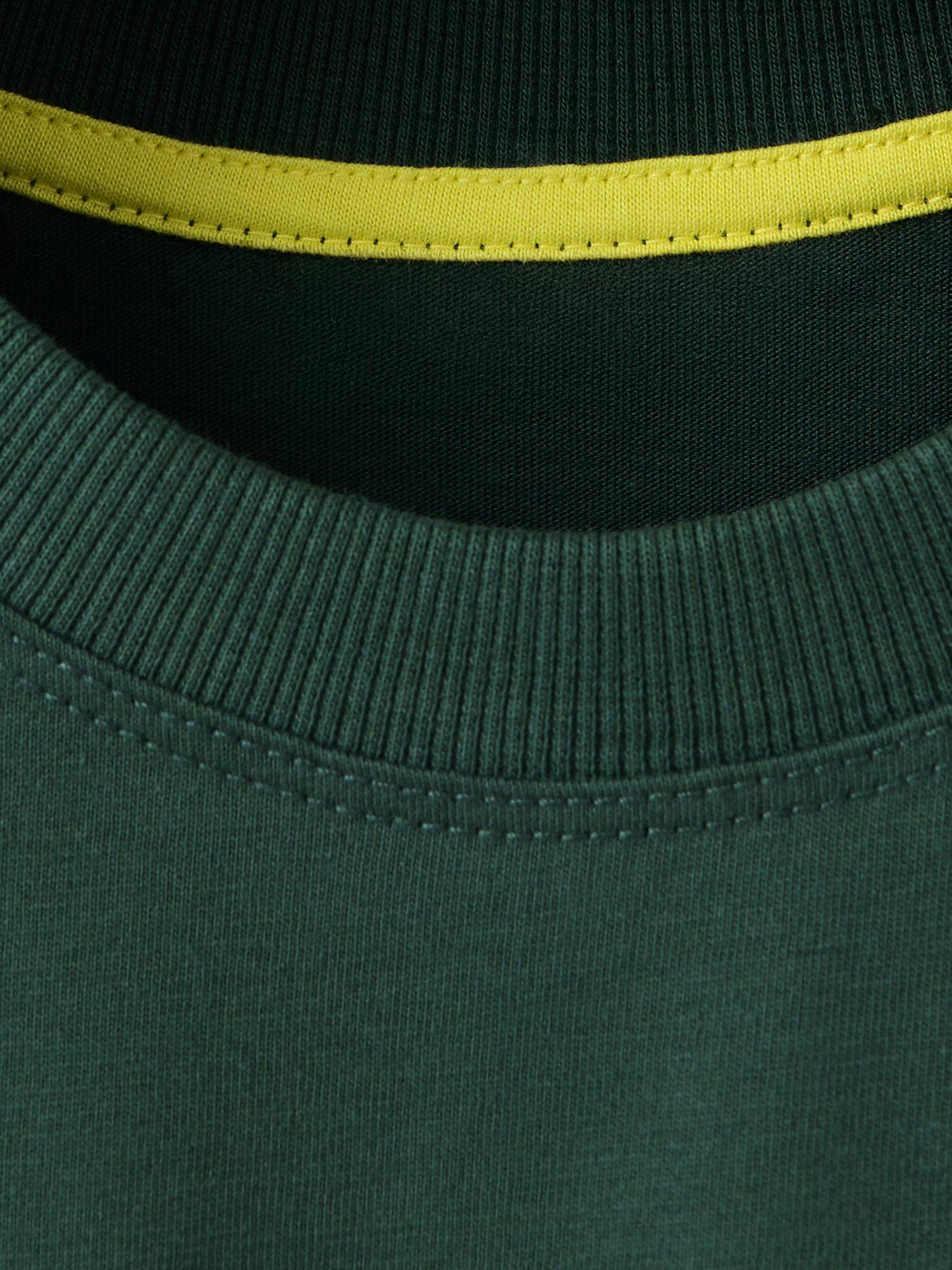 Image 3 of 4 of Mango Boys Tennis Back Print Short Sleeve T-shirt - Dark Green