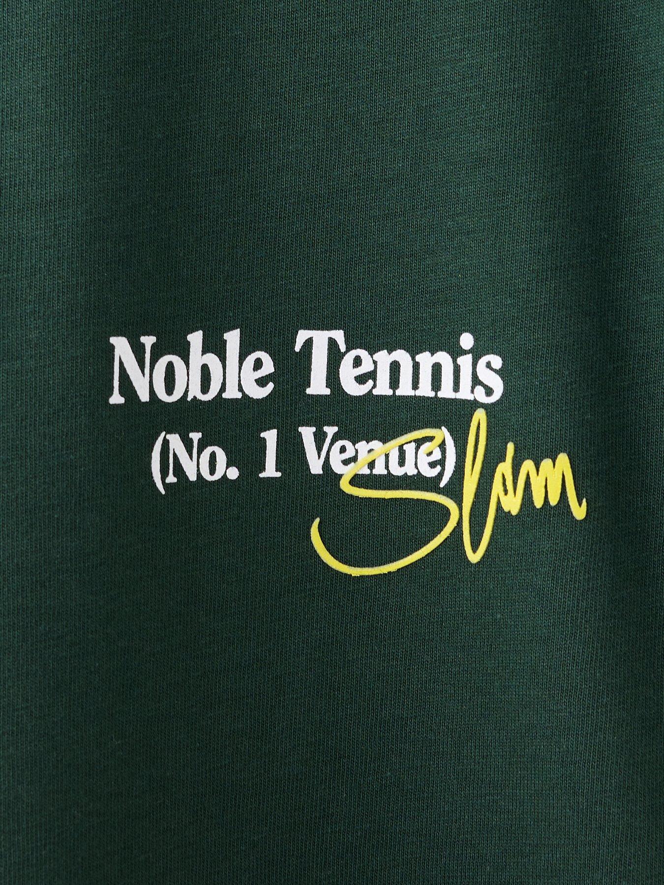 Image 4 of 4 of Mango Boys Tennis Back Print Short Sleeve T-shirt - Dark Green