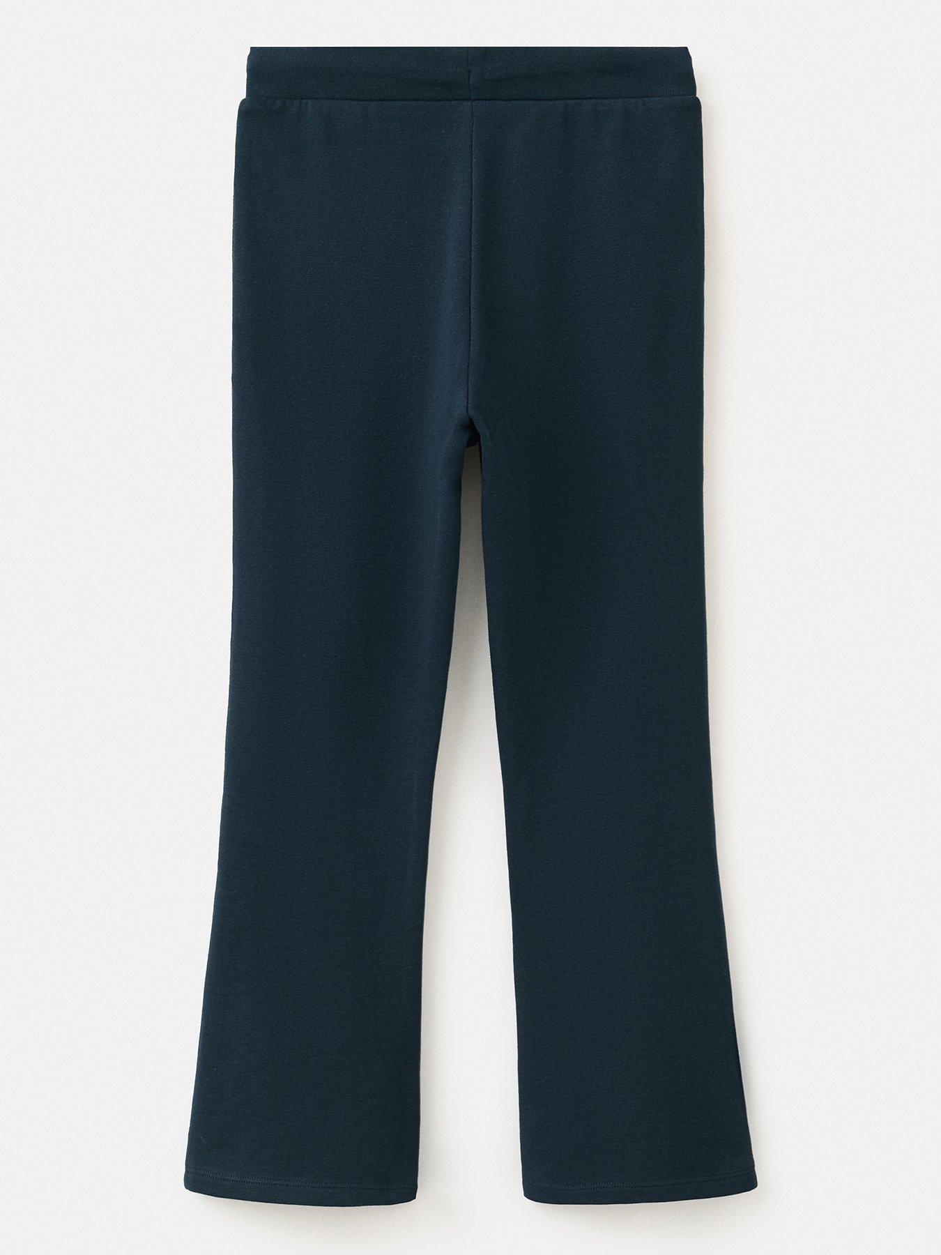 Image 2 of 4 of Mango Girls Flared Drawstring Joggers - Navy