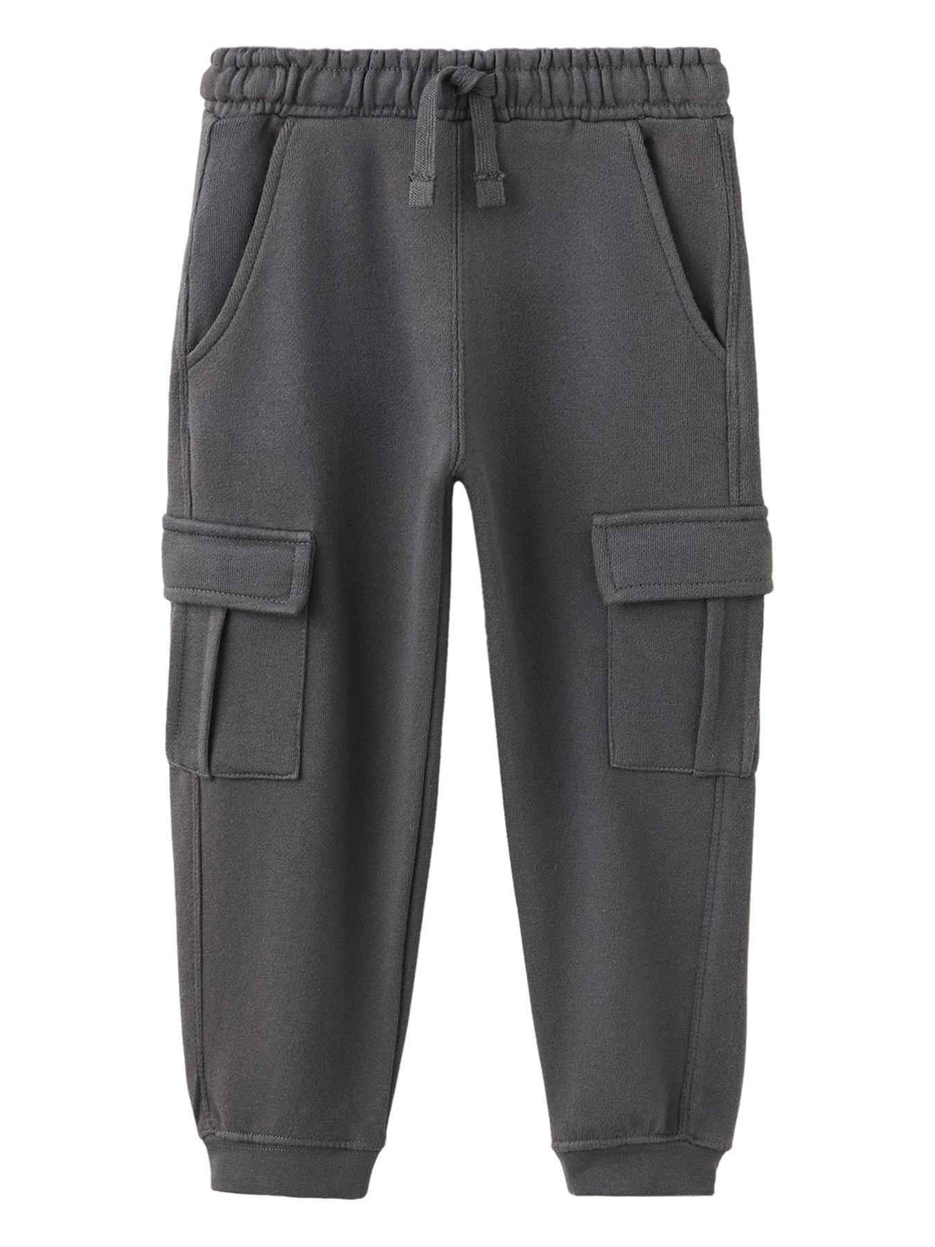 Image 1 of 4 of Mango Younger Boys Cargo Joggers - Dark Grey