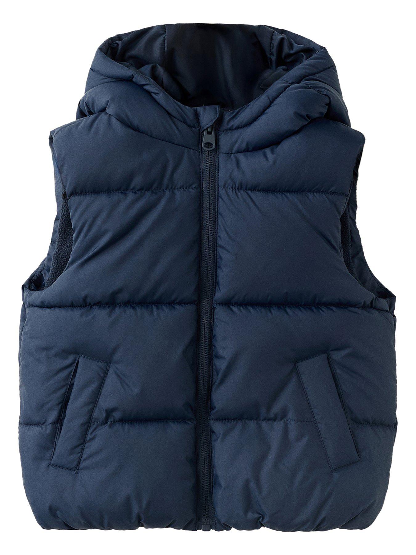 Mango Younger Boys Hooded Gilet - Navy