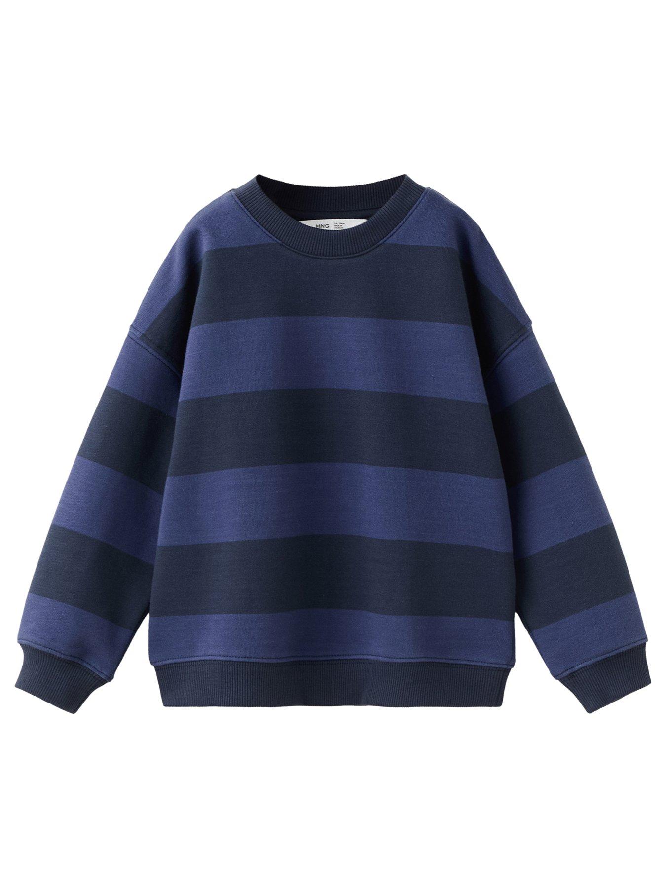 Mango Younger Boys Stripe Sweat - Navy