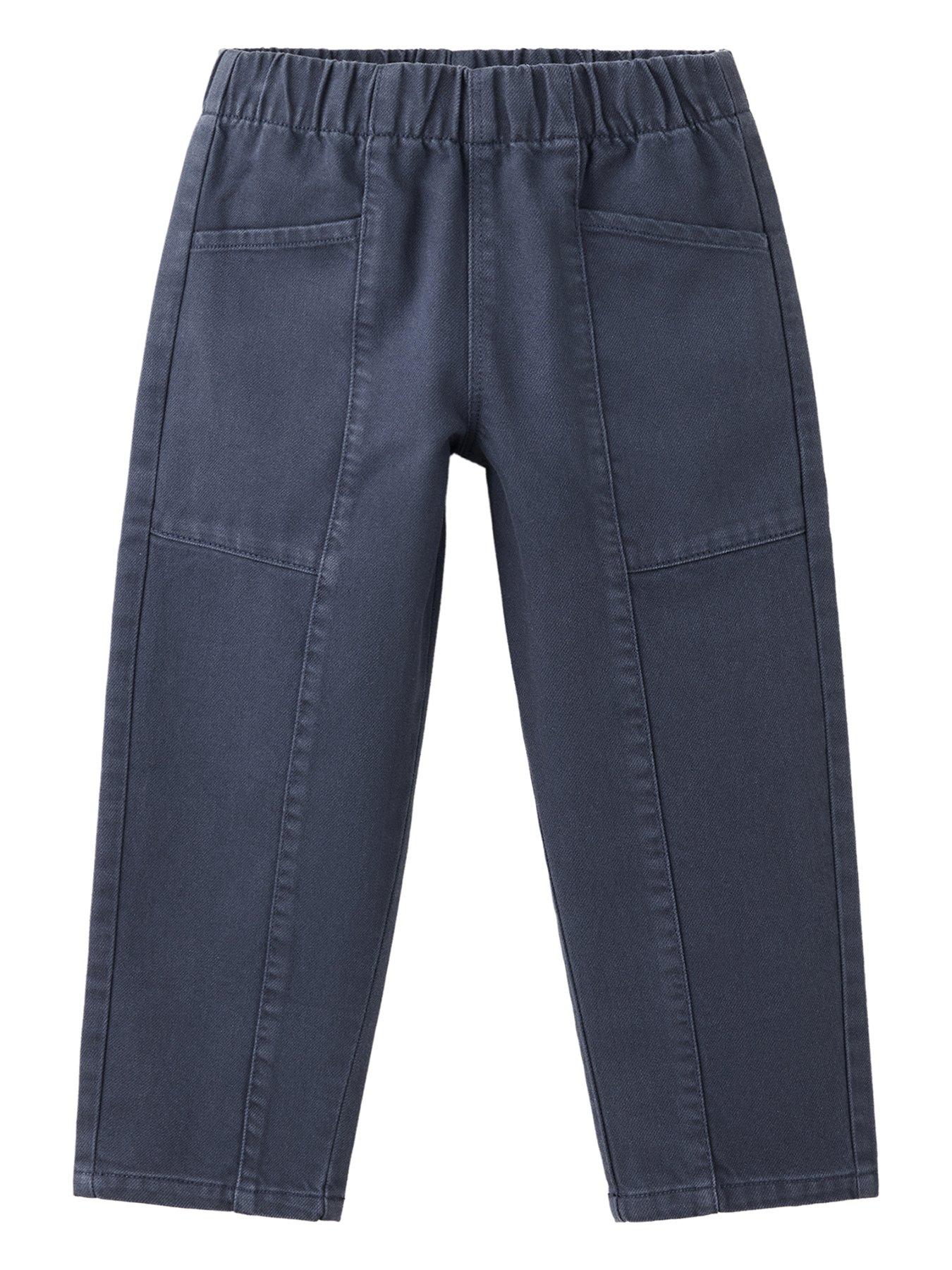 Mango Younger Boys Seam Detail Jeans - Navy