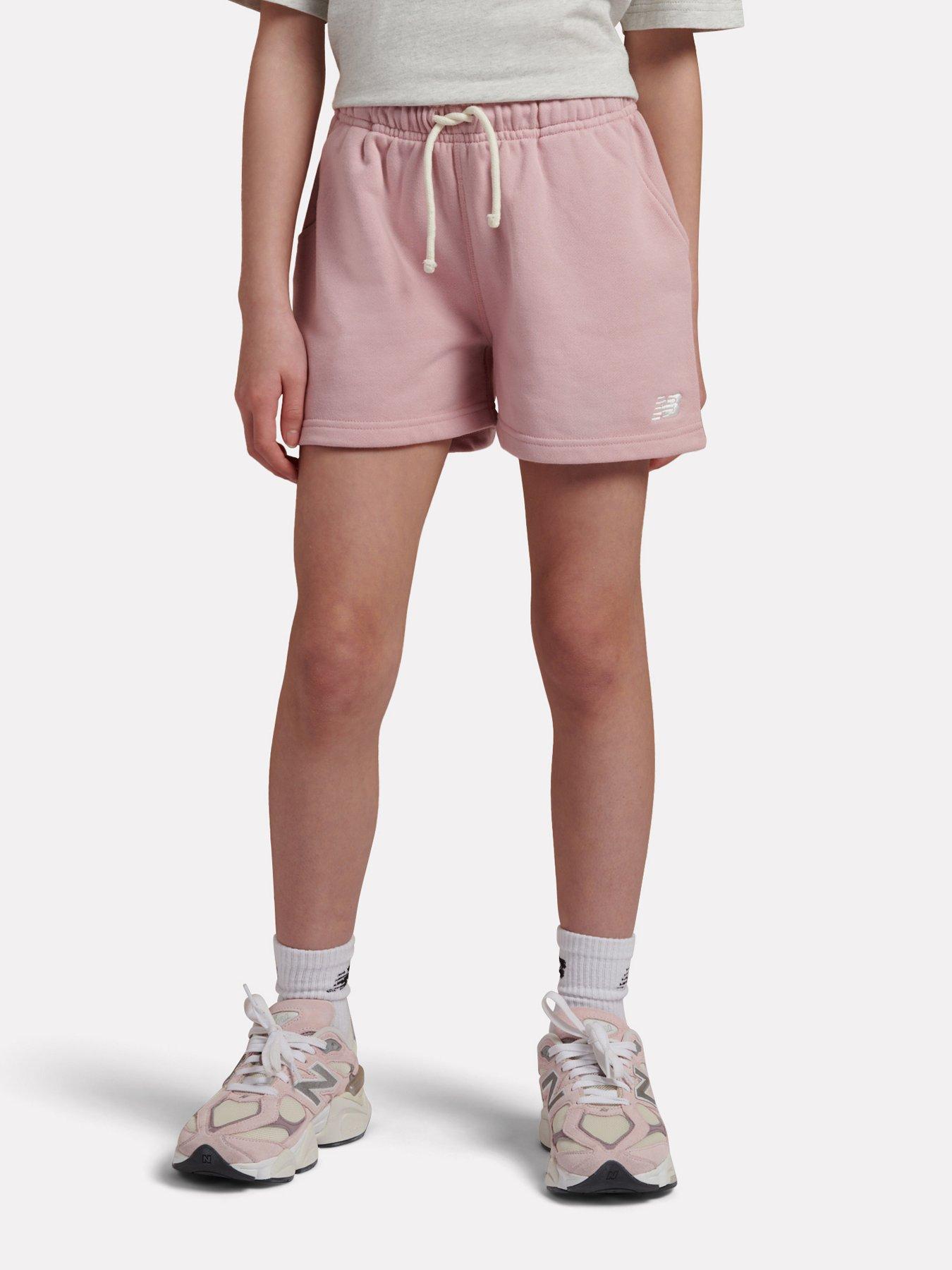 Image 1 of 7 of New Balance Junior Girls Ft Small Logo Short - Pink