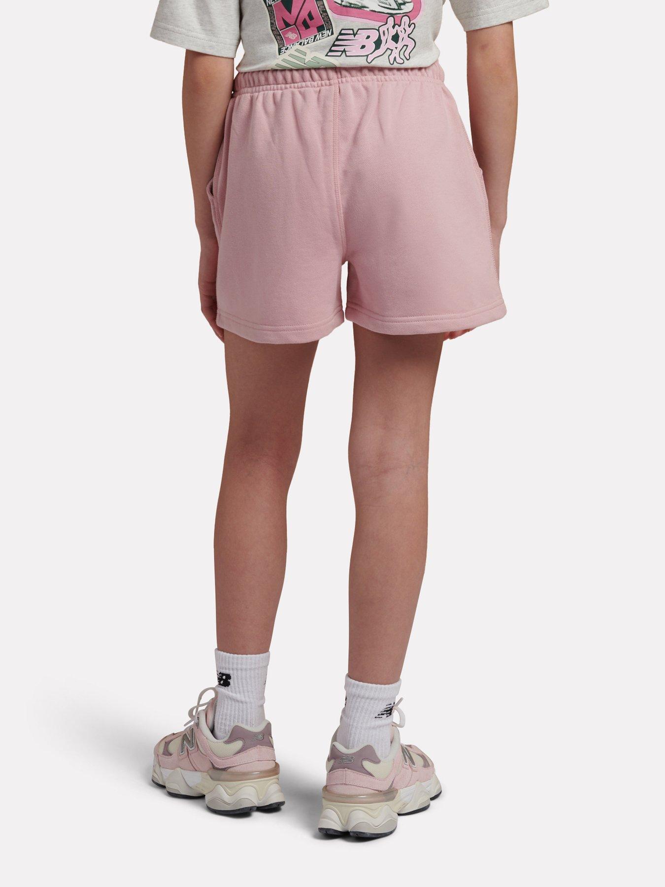 Image 2 of 7 of New Balance Junior Girls Ft Small Logo Short - Pink