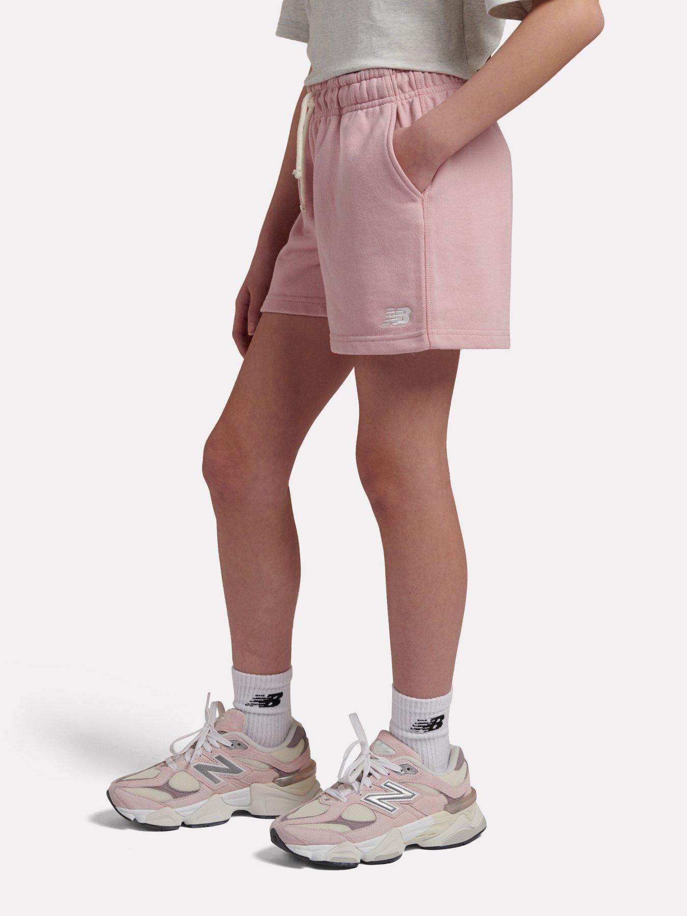 Image 4 of 7 of New Balance Junior Girls Ft Small Logo Short - Pink