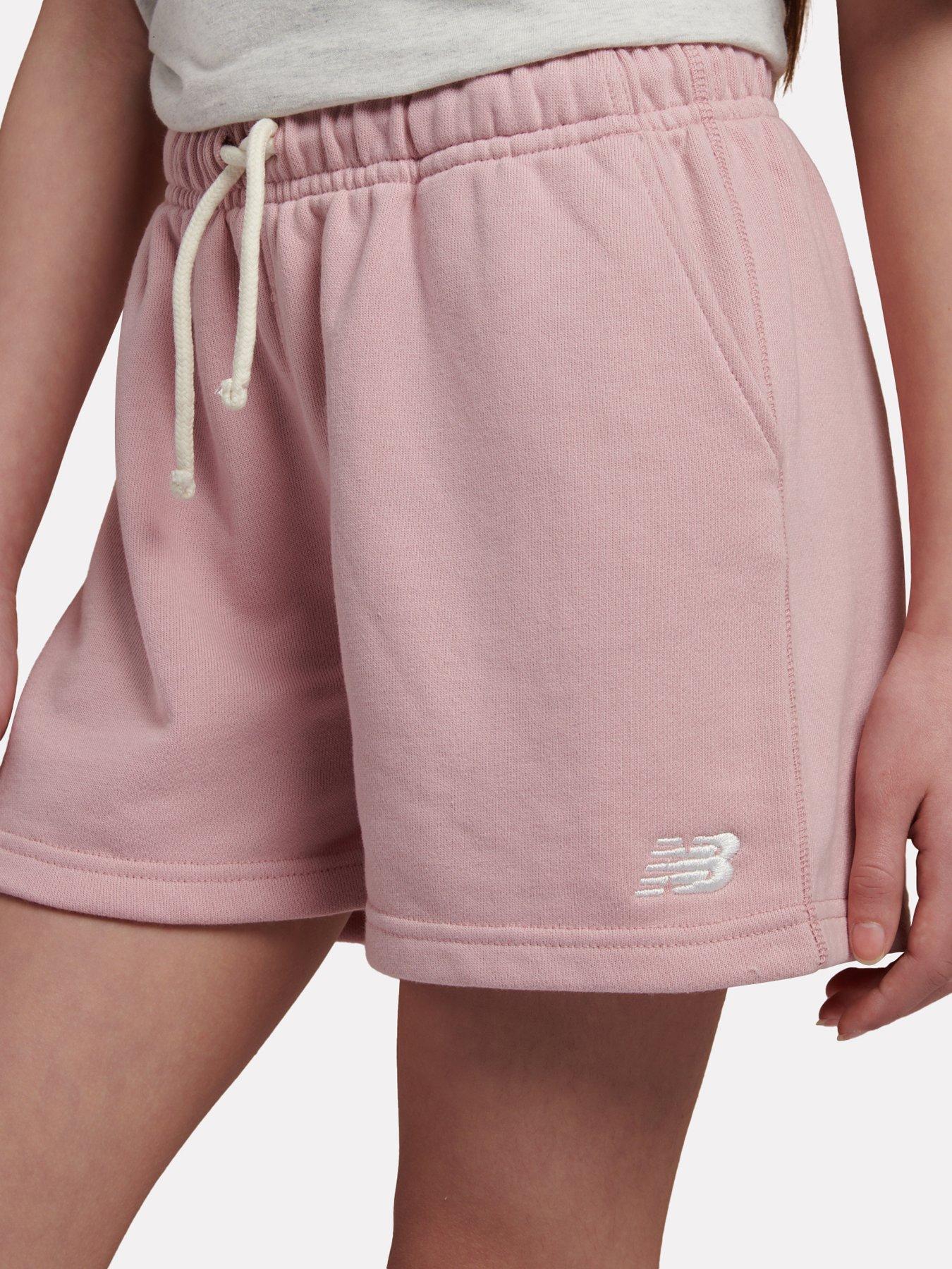 Image 5 of 7 of New Balance Junior Girls Ft Small Logo Short - Pink