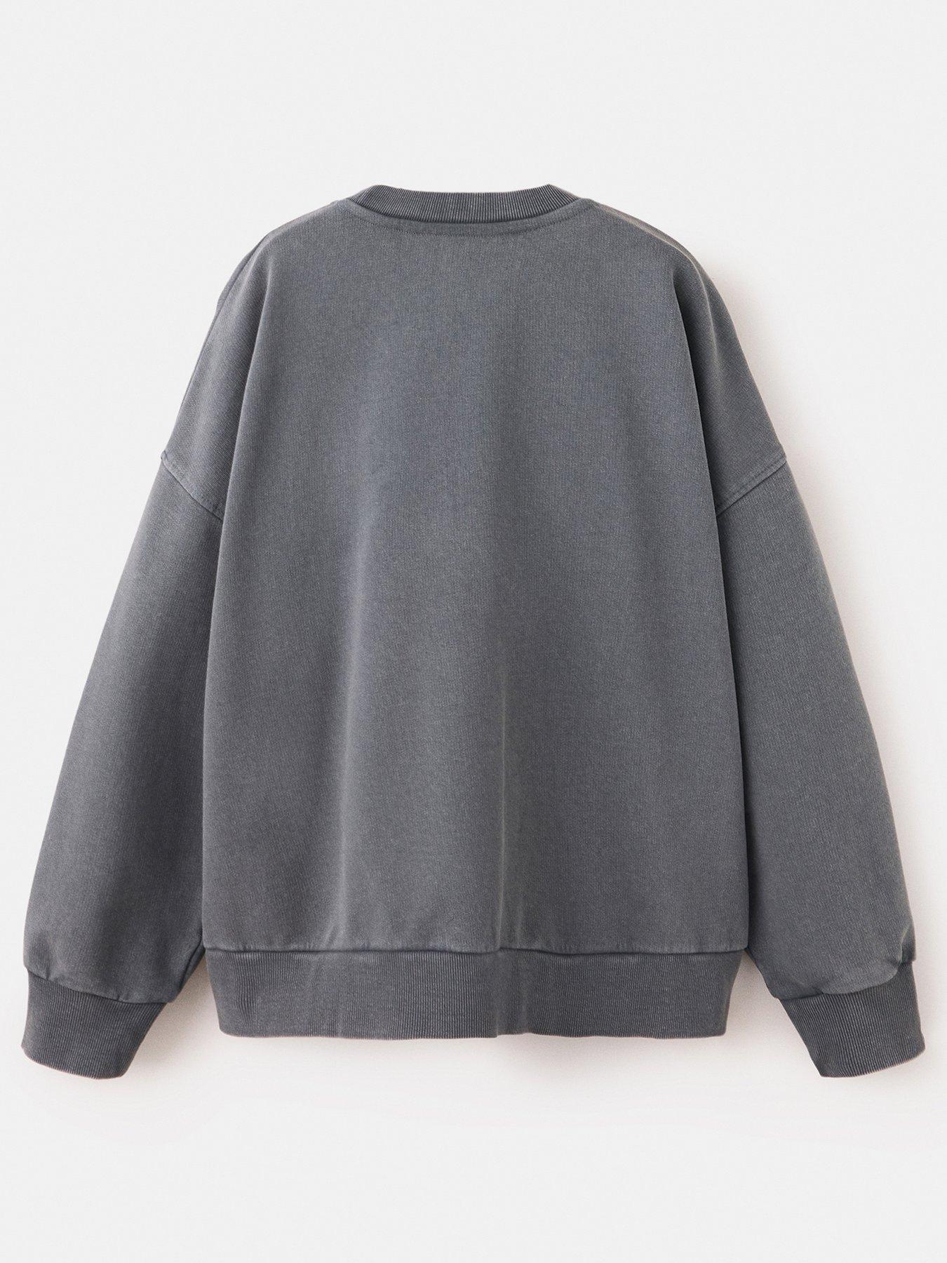 Image 2 of 4 of Mango Girls Slay All Day Star Sweatshirt - Grey
