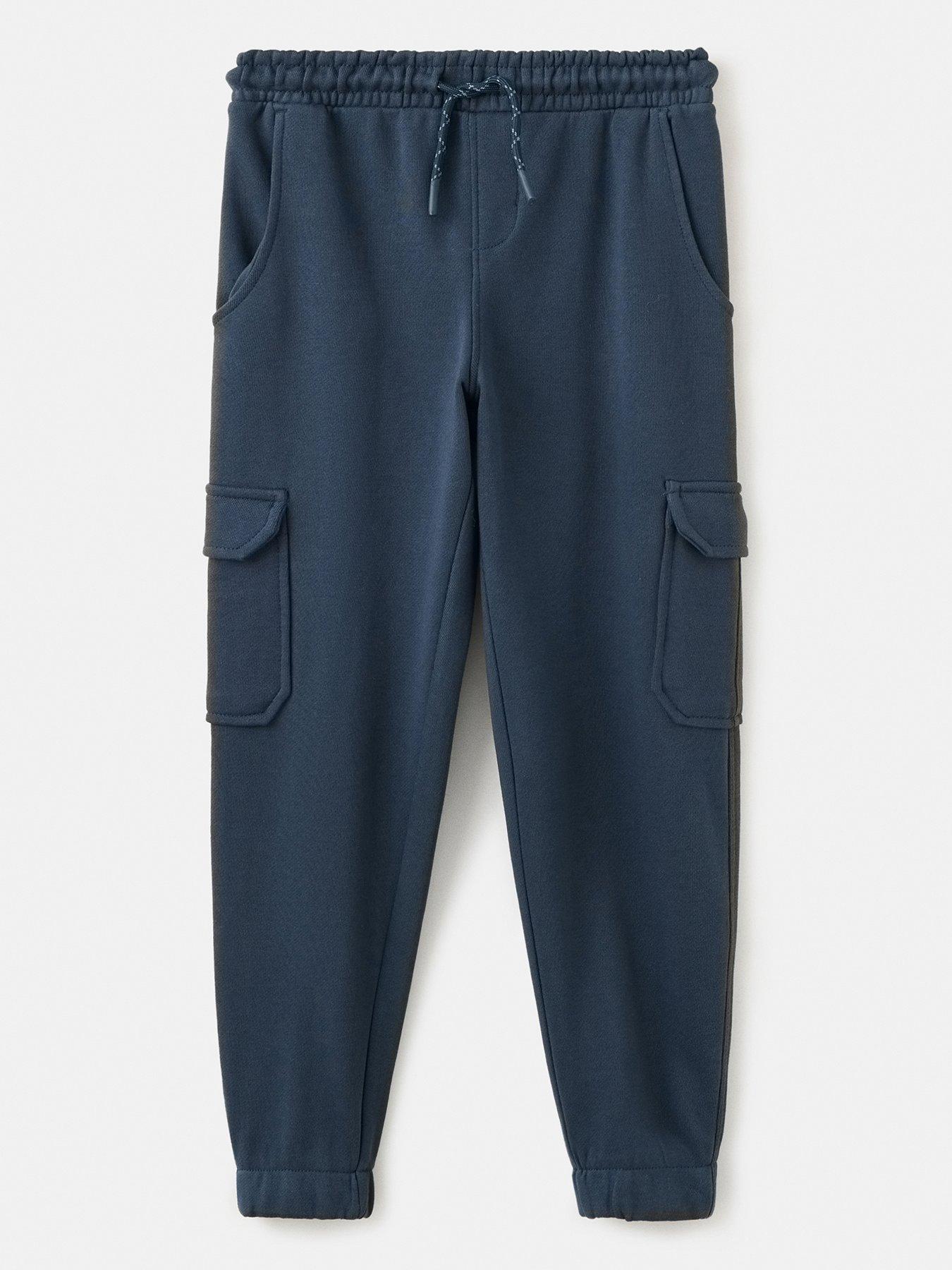 Mango Boys Cargo Jogger Trousers - Navy