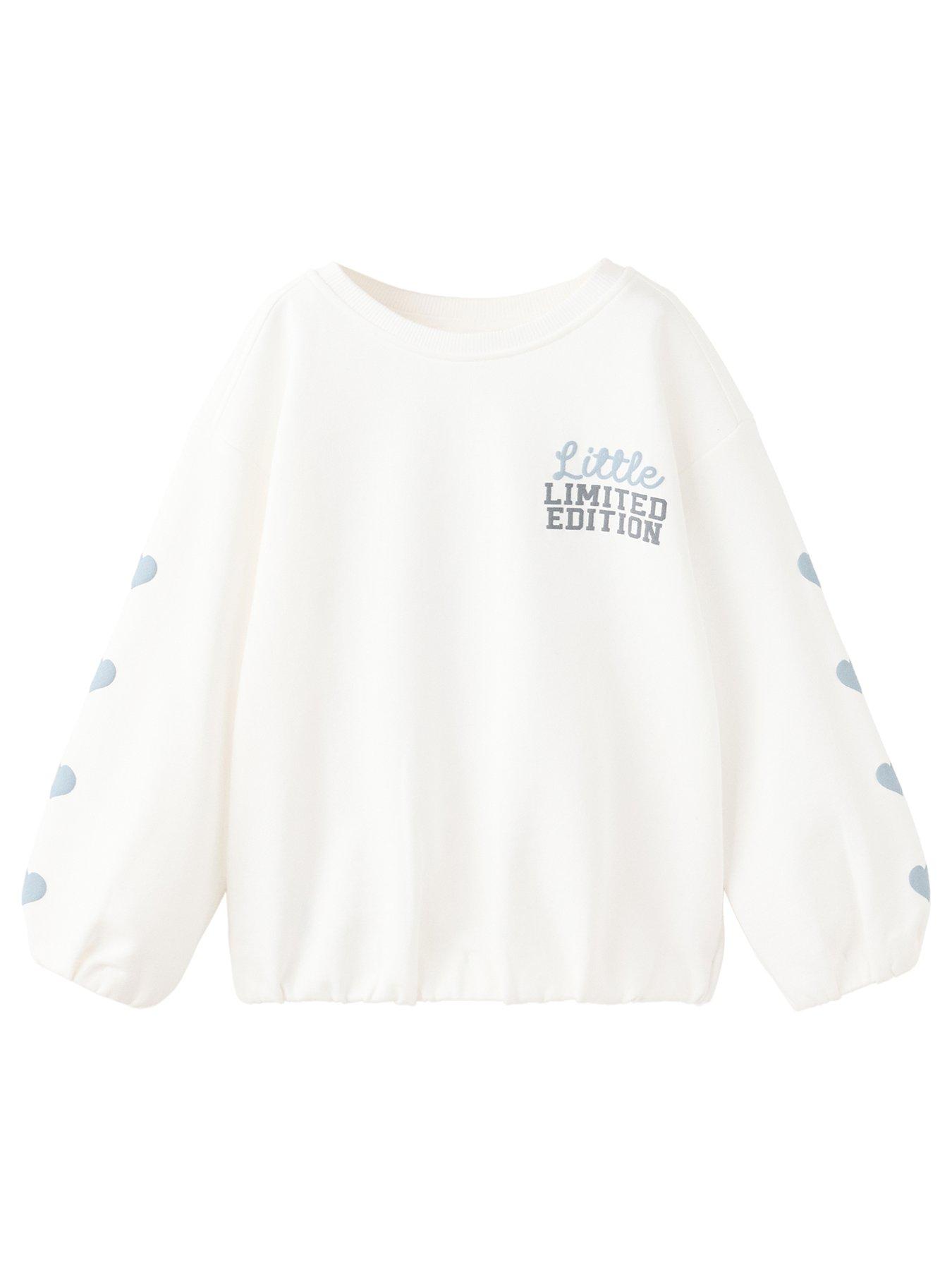 Mango Younger Girls Limited Edition Back Print Sweat - Light Cream