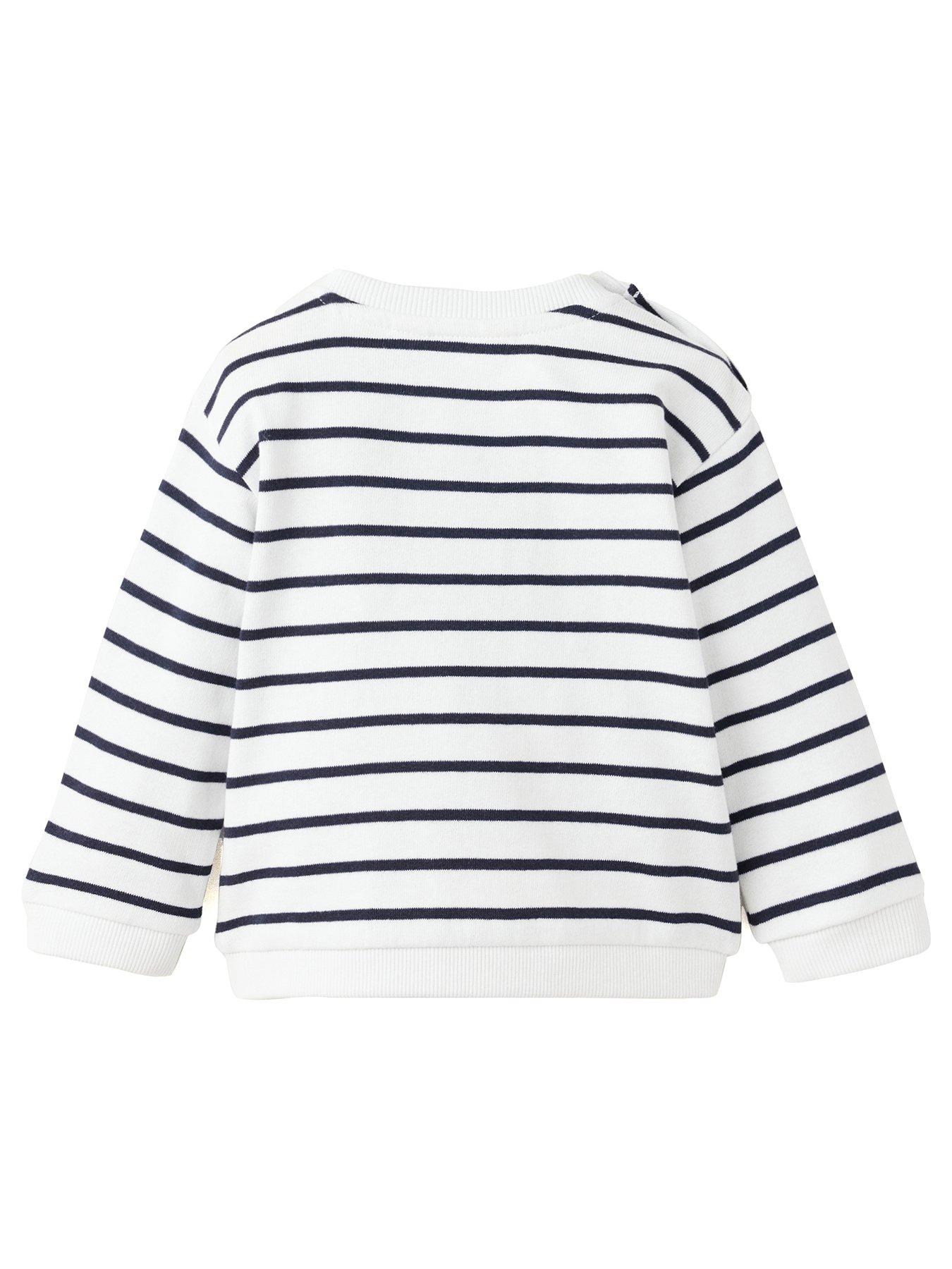 Image 2 of 4 of Mango Unisex Baby Stripe Sweat - Navy