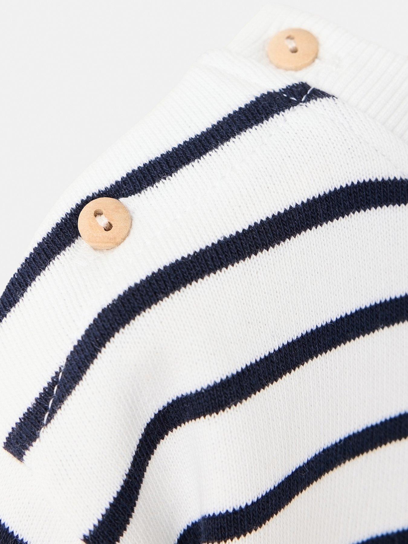 Image 4 of 4 of Mango Unisex Baby Stripe Sweat - Navy