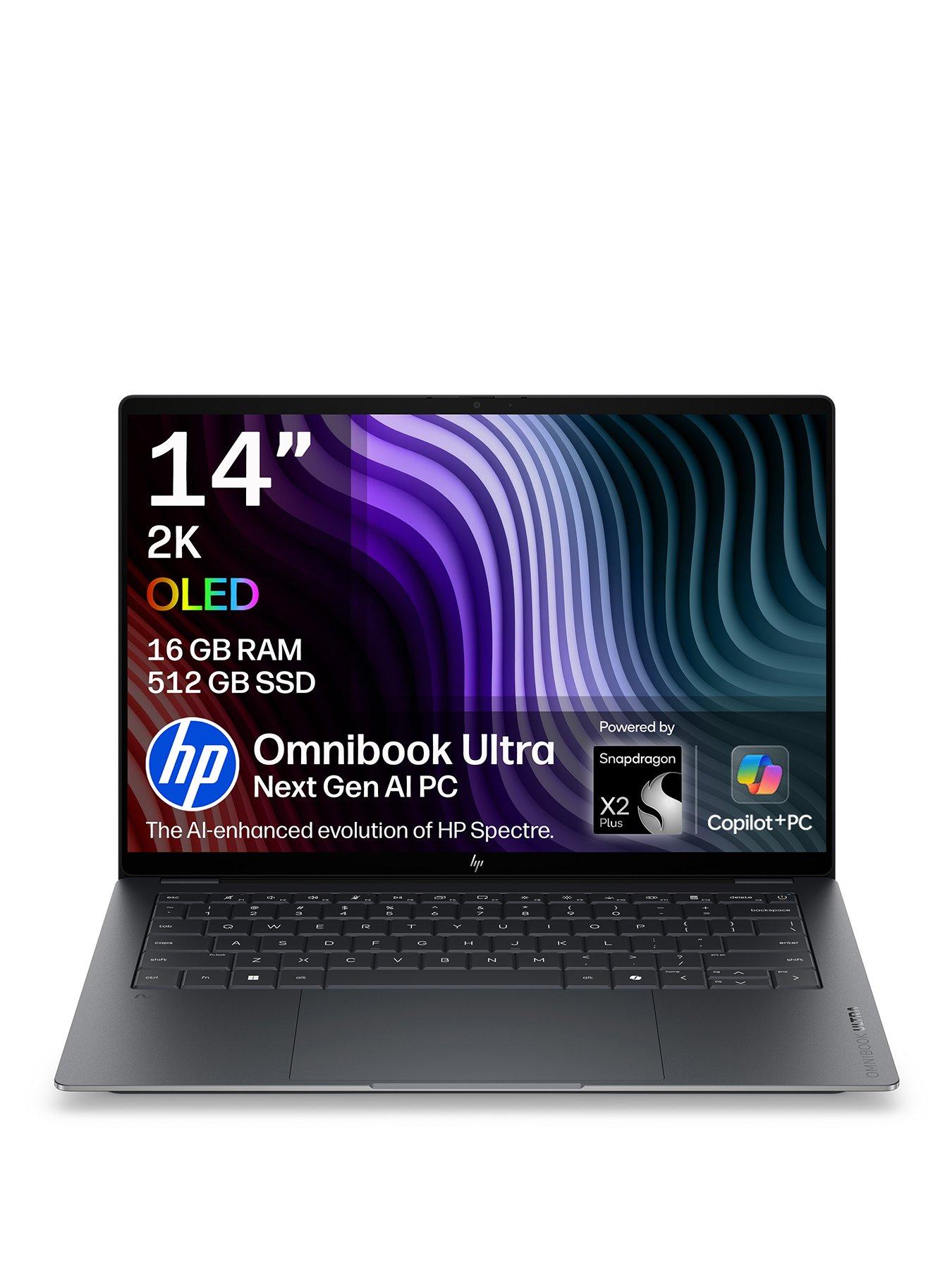 HP OmniBook Ultra 14-kg0002nax 14in OLED Touchscreen Laptop - Copilot+PC - Snapdragon X2 Plus - 16GB RAM - 512GB SSD  - Blue - No Power Adaptor Included