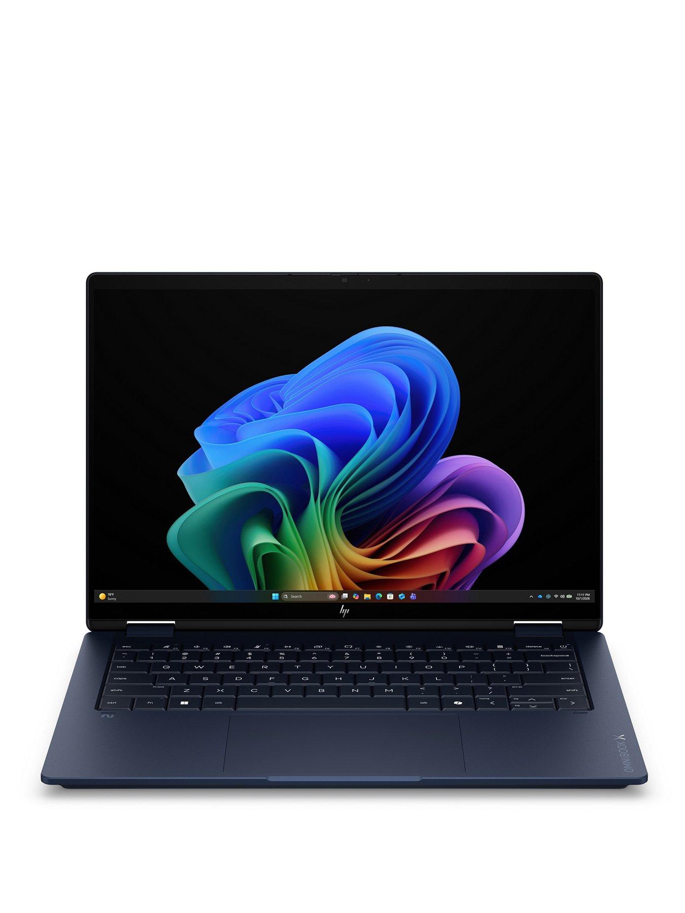 HP OmniBook X Flip 14-kc0000nax 14in OLED Touchscreen Laptop - Copilot+PC - AMD Ryzen AI 5 - 16GB RAM - 512GB SSD  - Blue - No Power Adaptor Included