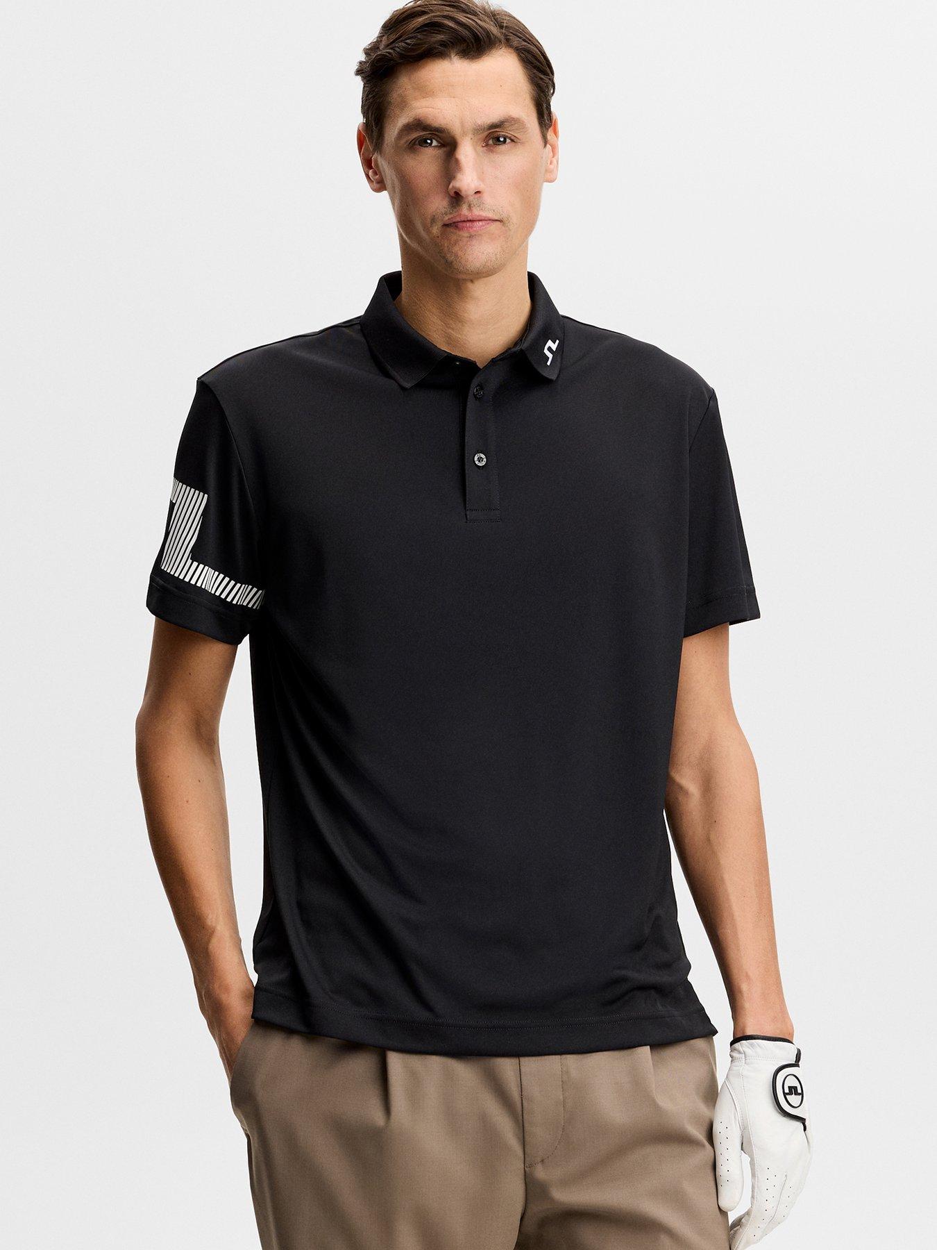 Image 1 of 5 of J LINDEBERG Mens Golf Heath Polo - Black